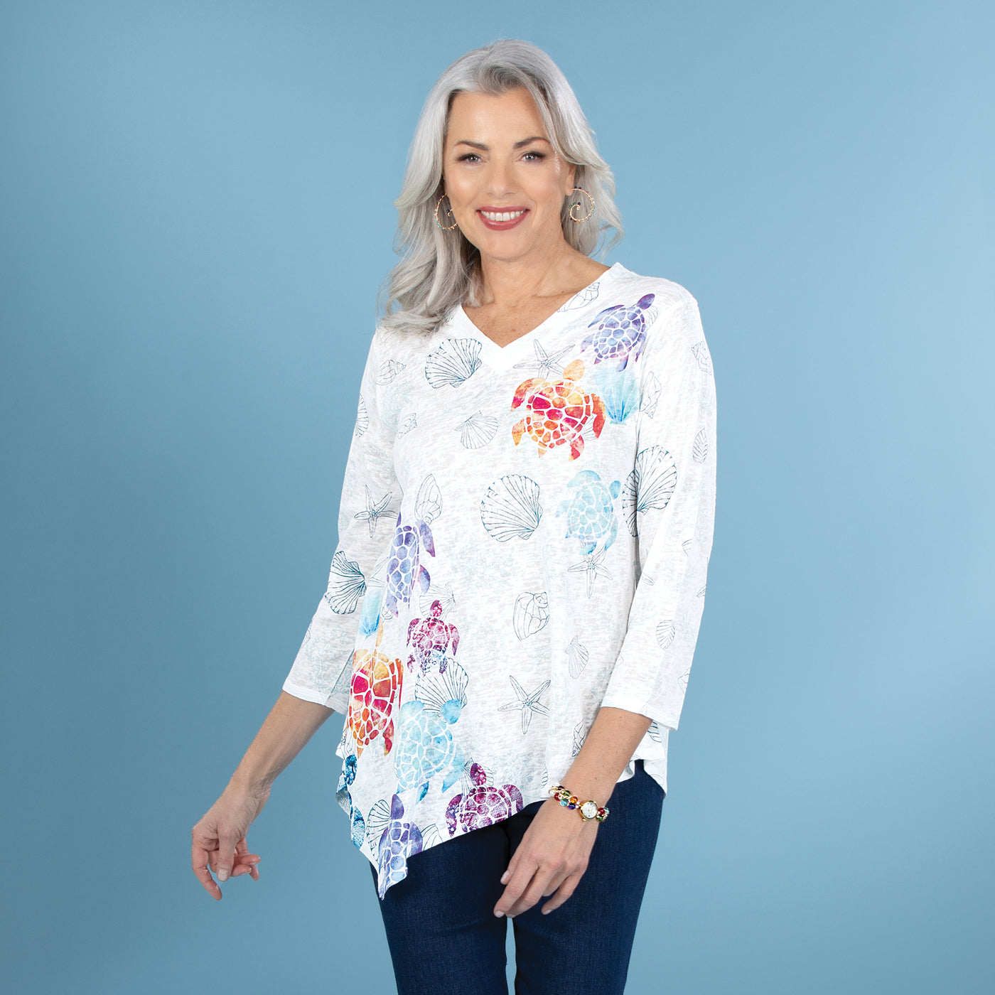 Traveling Beach Turtles Tunic