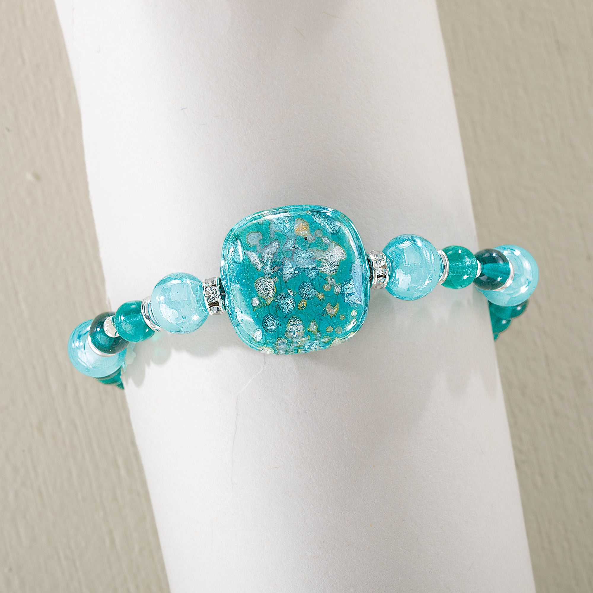 Sicilian Waters Murano Glass Lagoon Bracelet