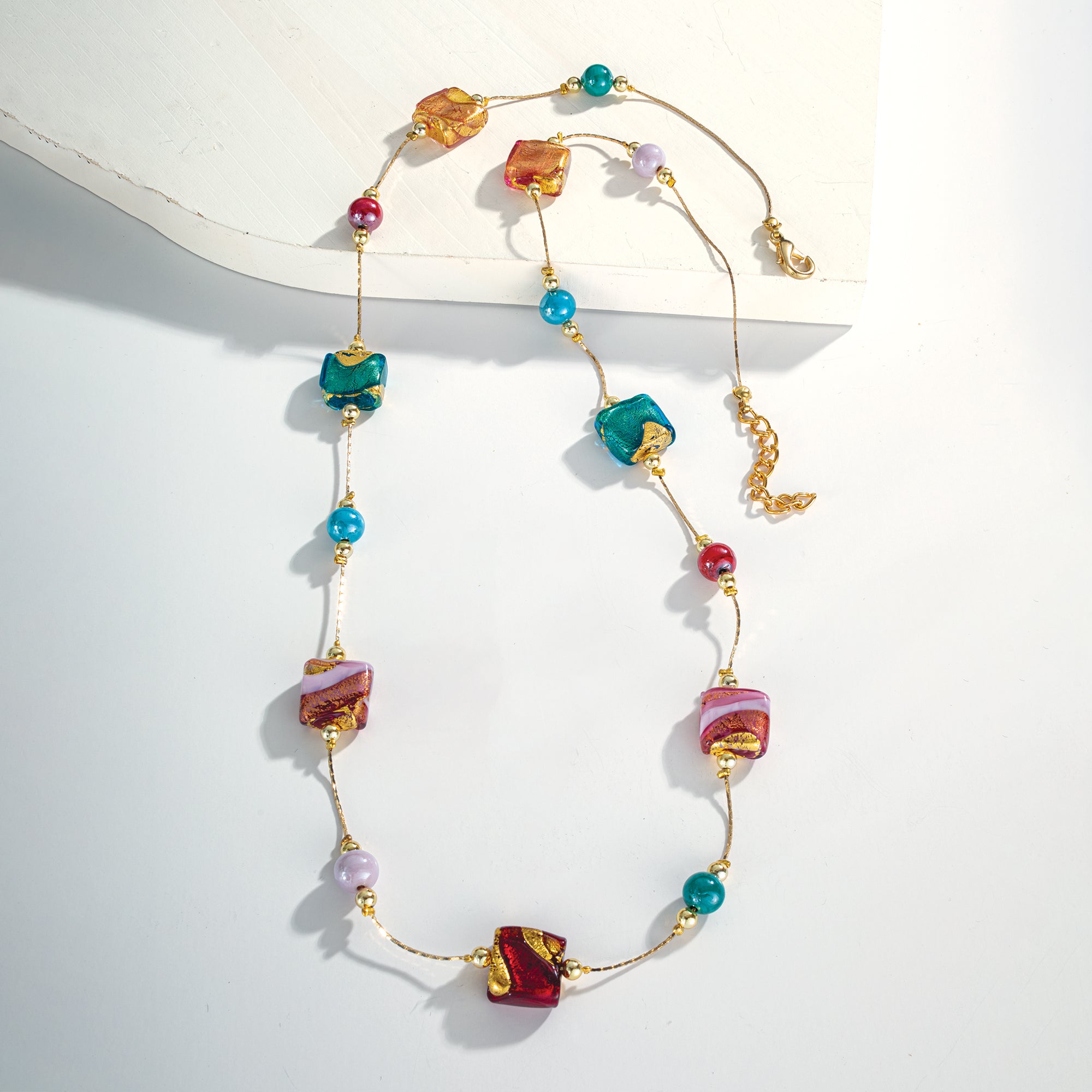 Square Up Murano Glass Necklace