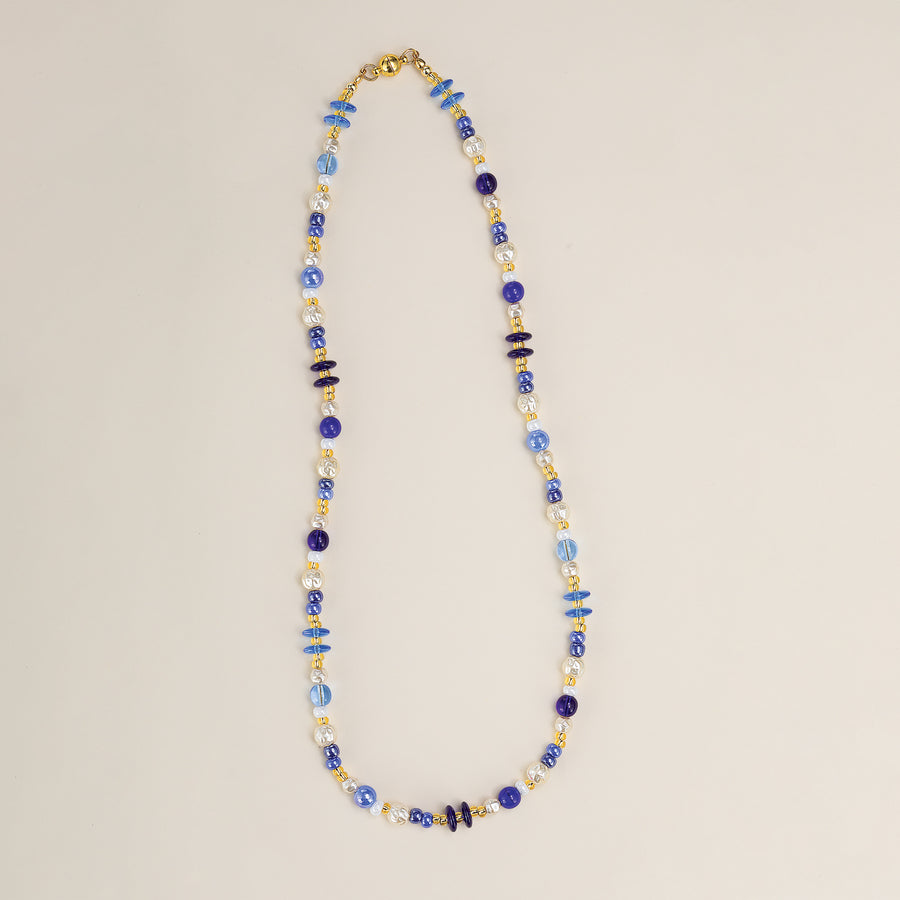 Murano Glass Pearls Before Wine Blue Necklace