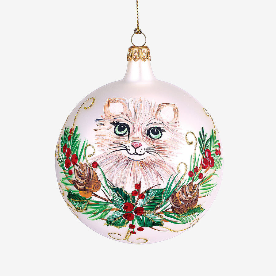 Holly Berry Kitty Lago Di Como Ornament