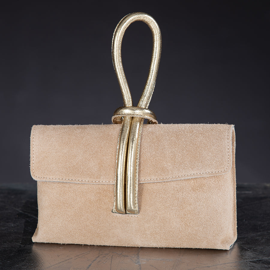 Puglia Italian Leather & Suede Clutch (Preorder)