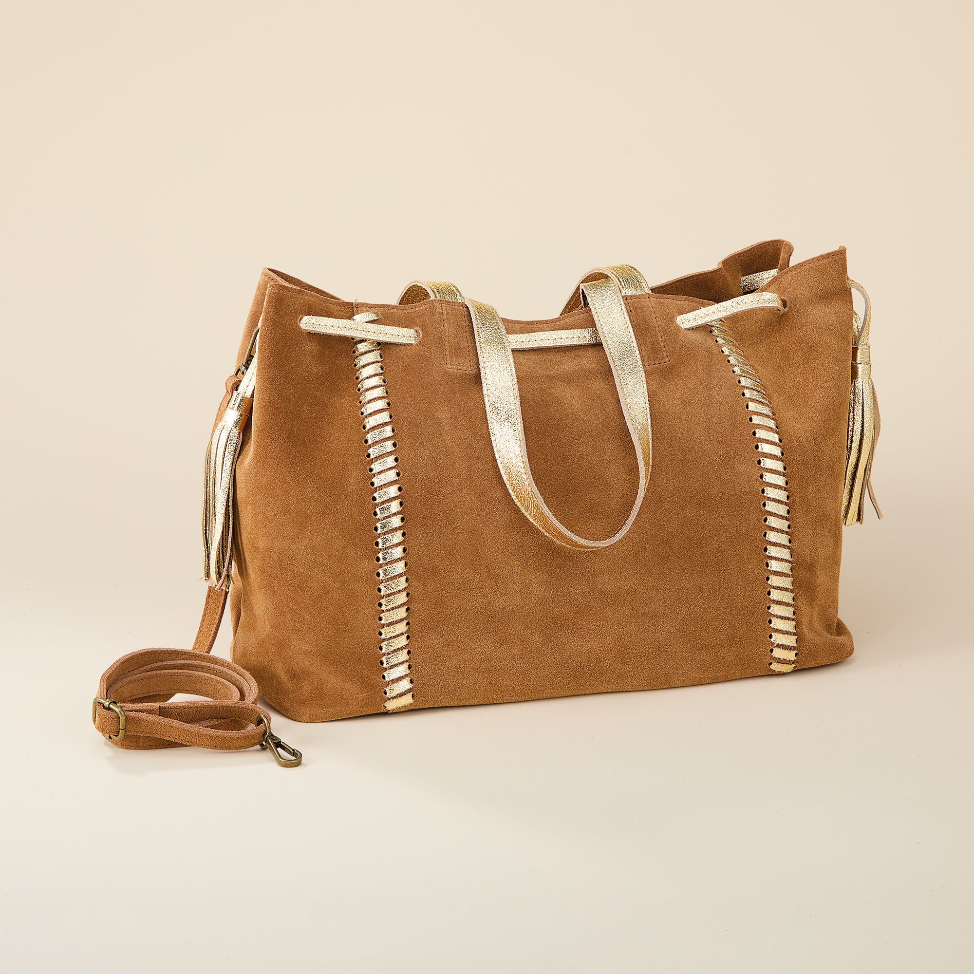 Borghetto Italian Leather & Suede Tote