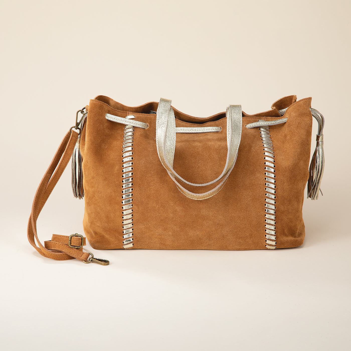 Borghetto Italian Leather & Suede Tote