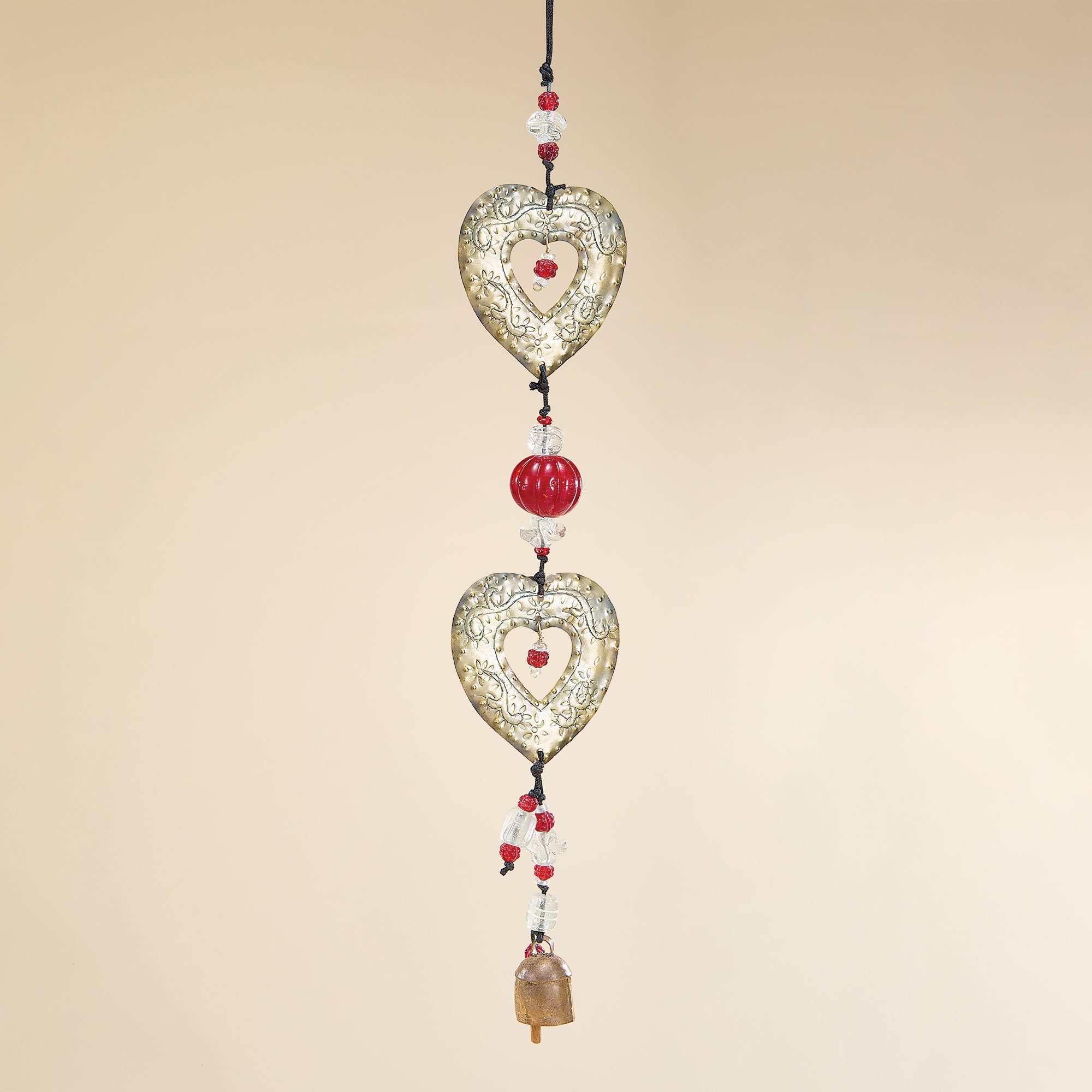 Hand-Cut Iron Double The Love Wind Chime