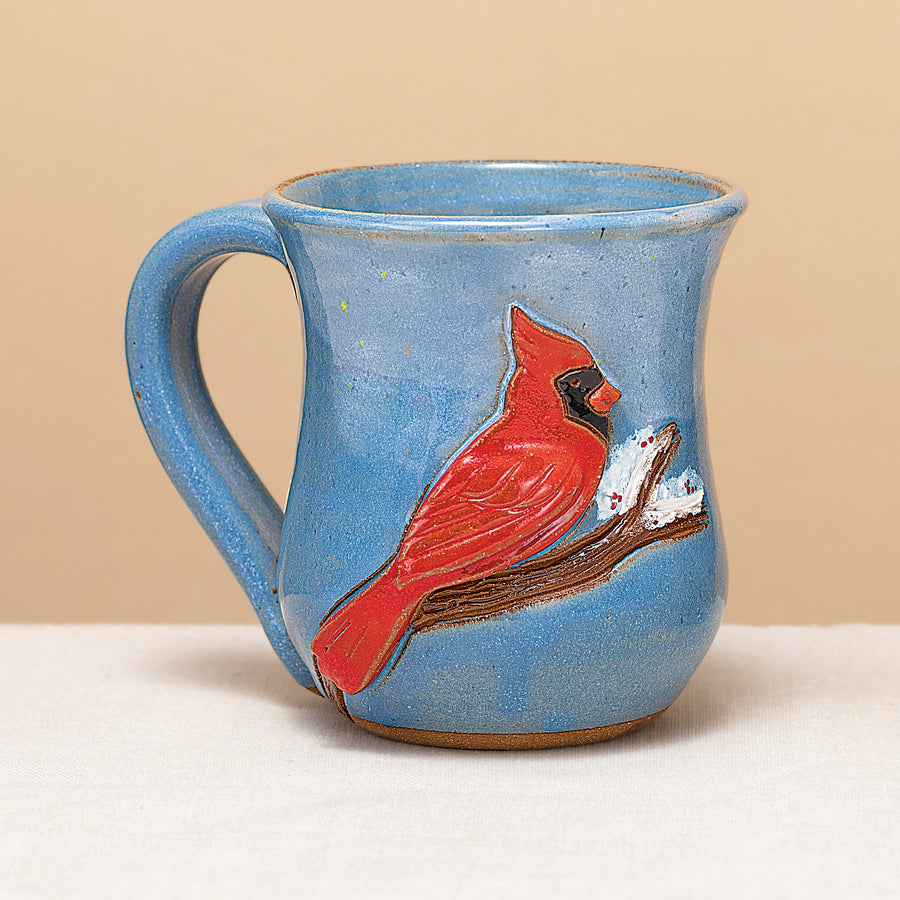 Cardinal On Snowy Branch Mug, 14oz.