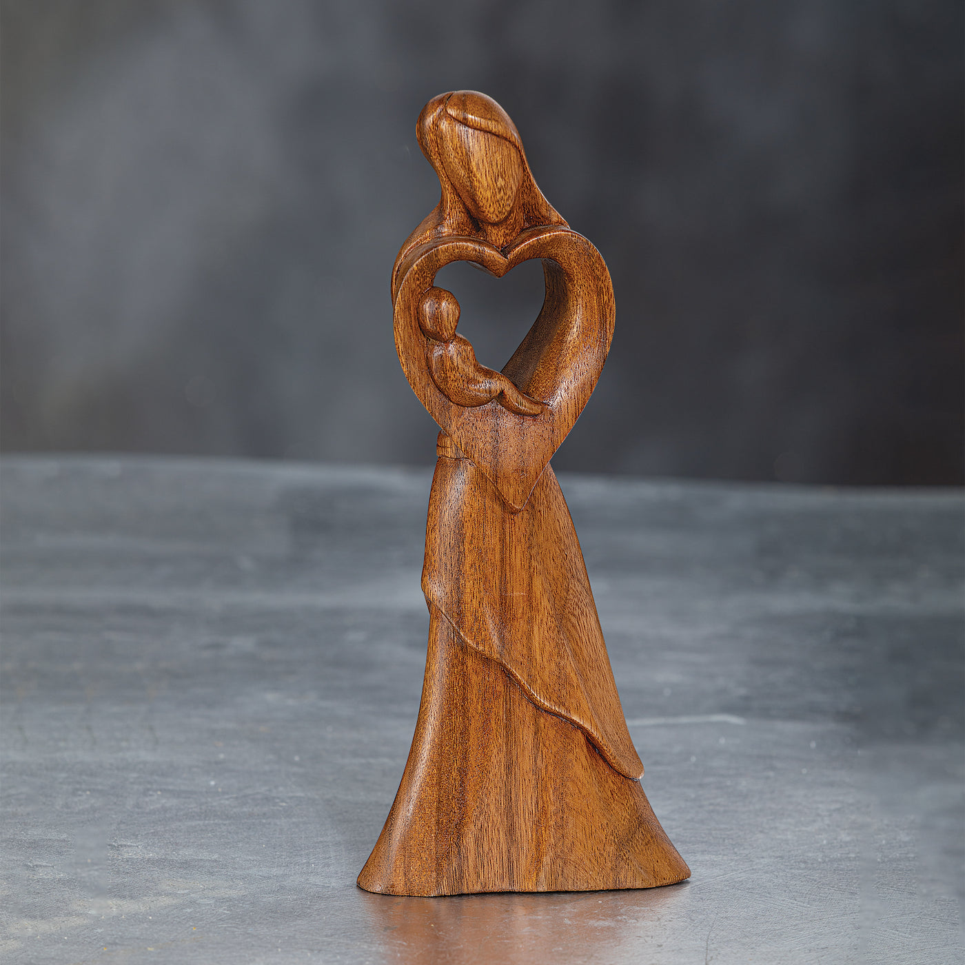 A Mother's Love Wood Sculpture