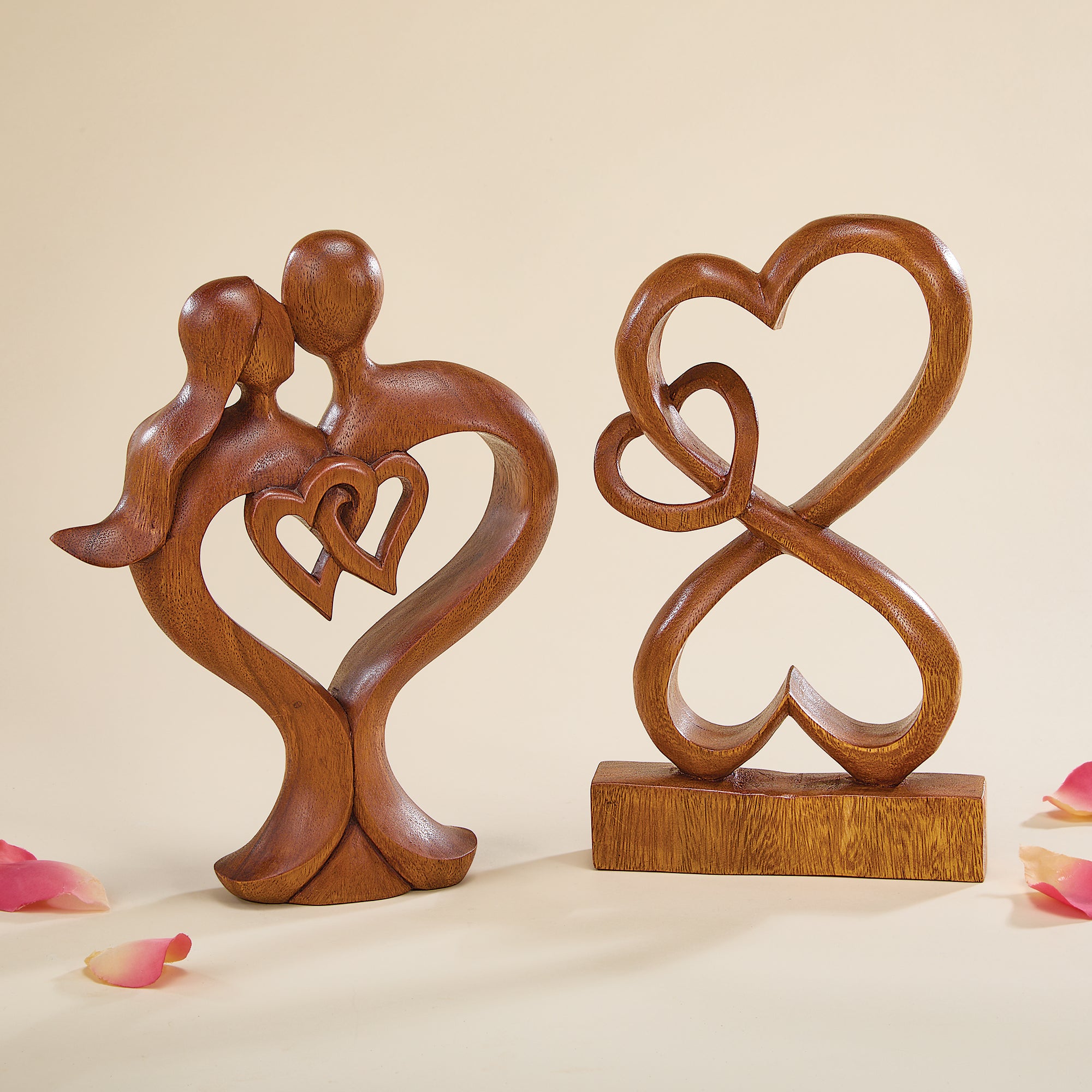 Forever In Love Wooden Sculpture