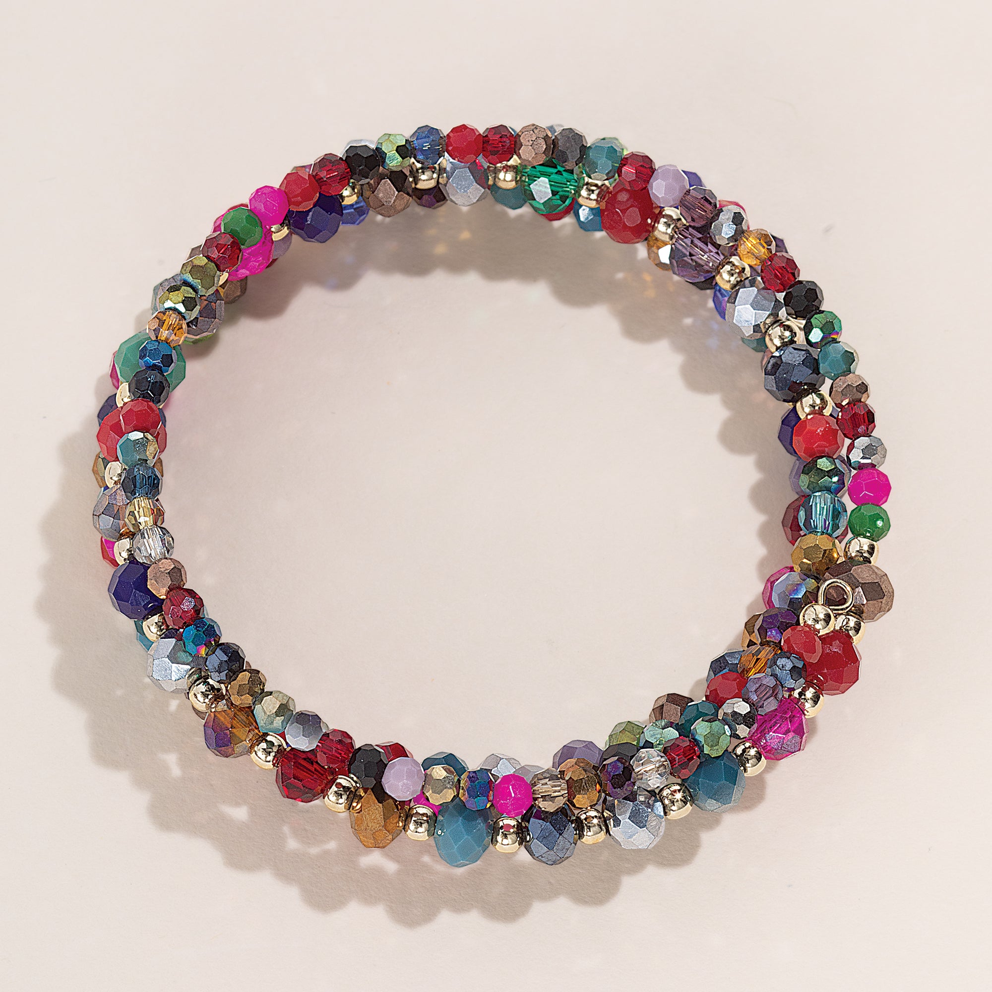 Colorful Life Crystal Coil Bracelet