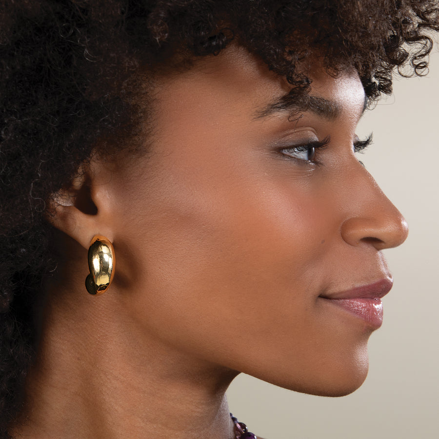 Stylish & Structured Half Hoop Earrings