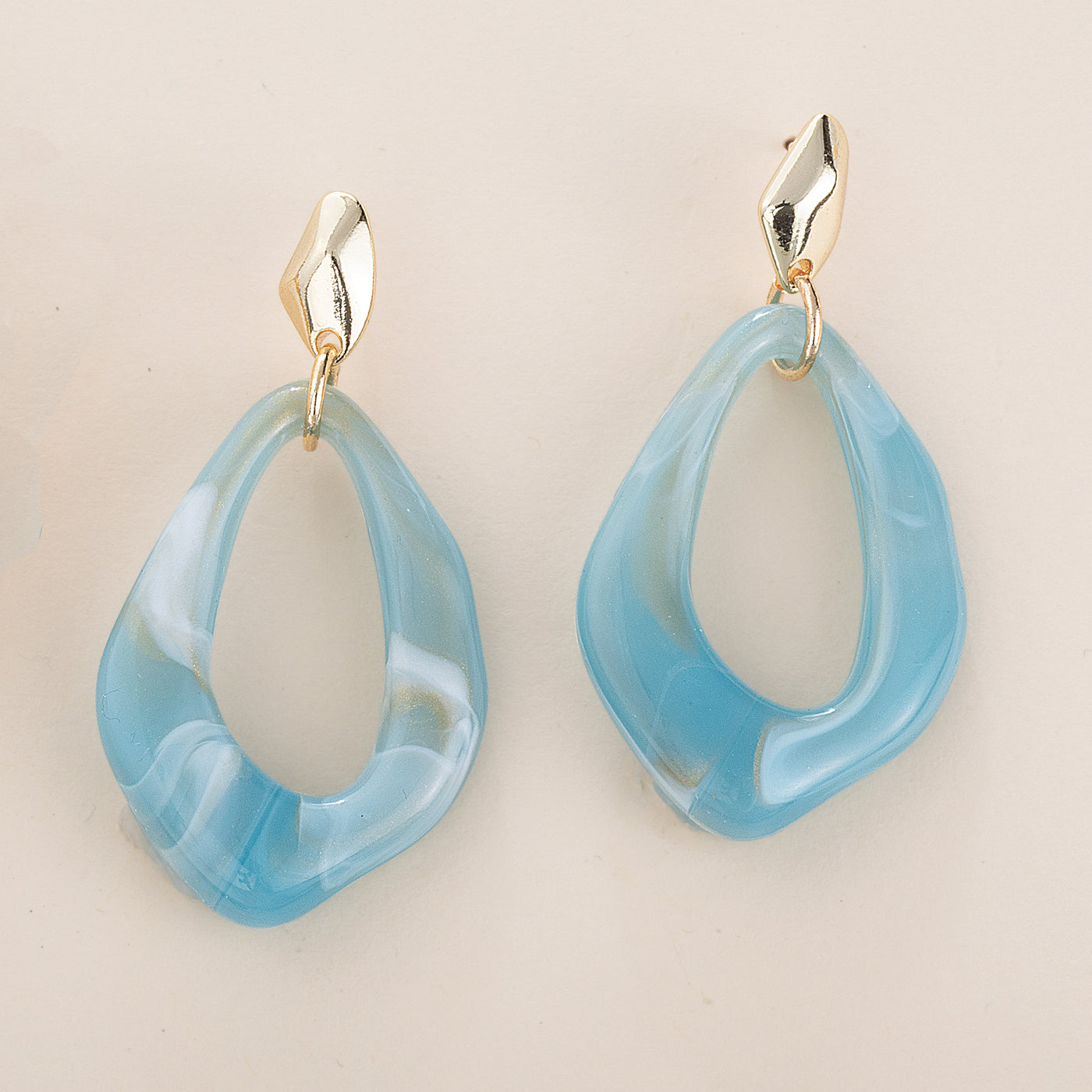 Beauty in Blues Ombre Teardrop Earrings