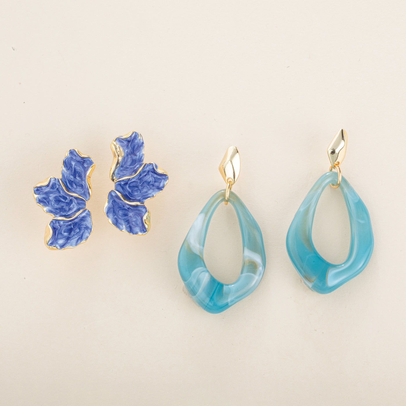 Beauty in Blues Ombre Teardrop Earrings