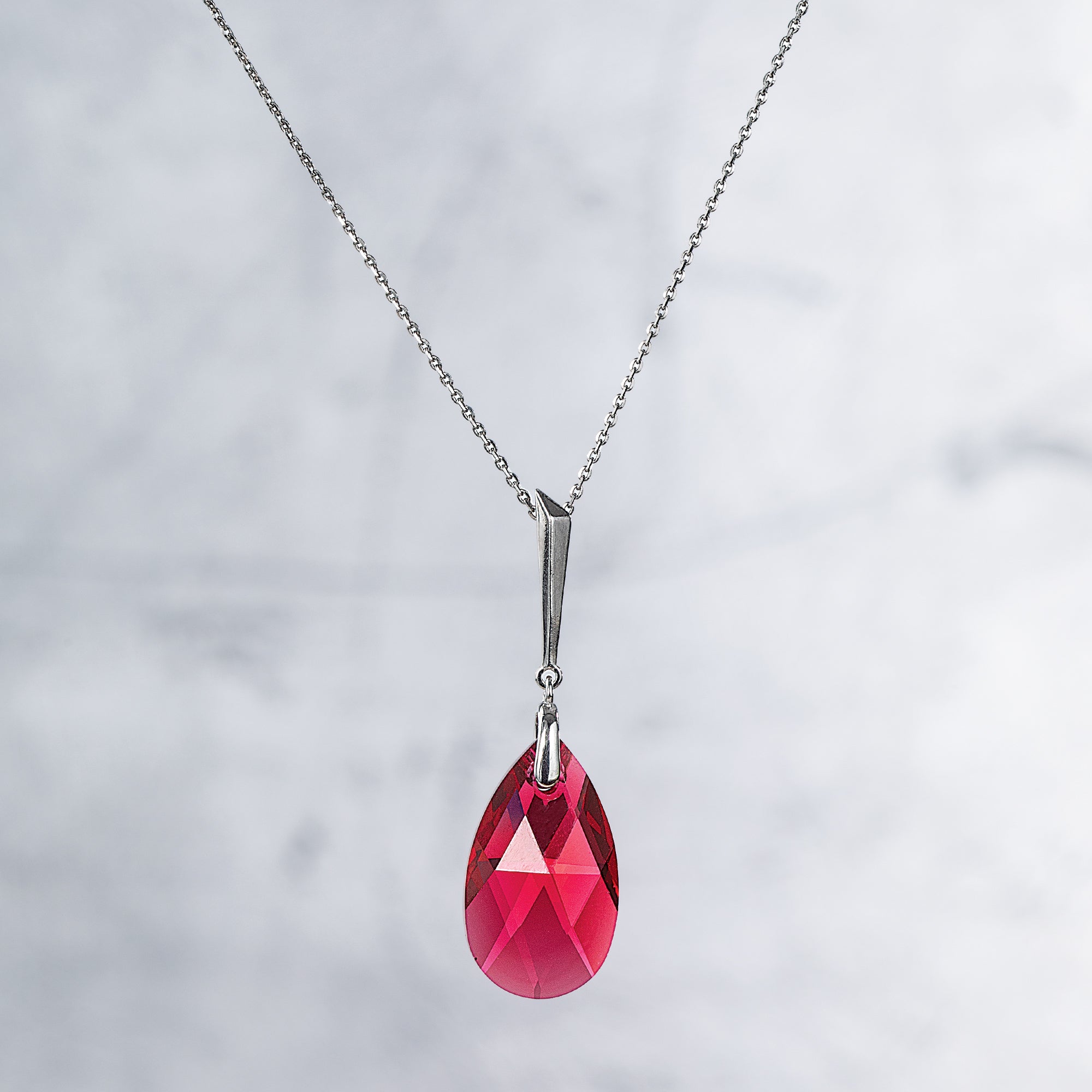 Ruby Brilliance Crystal Necklace