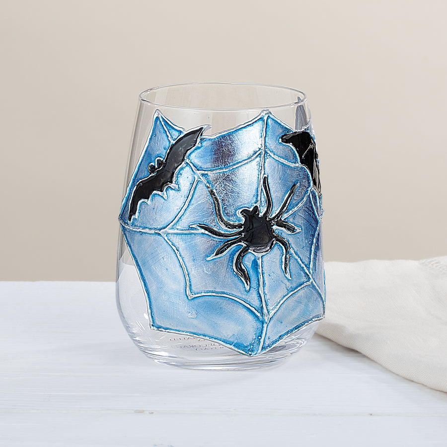 Hand-Gilded Creepy Crawly Stemless Glass