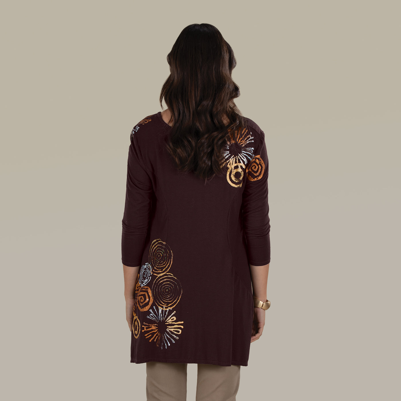 Hand-Painted Around In Circles Blouse