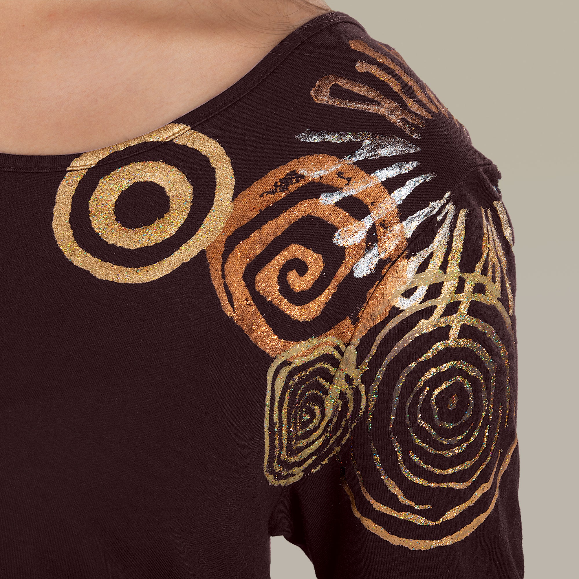 Hand-Painted Around In Circles Blouse