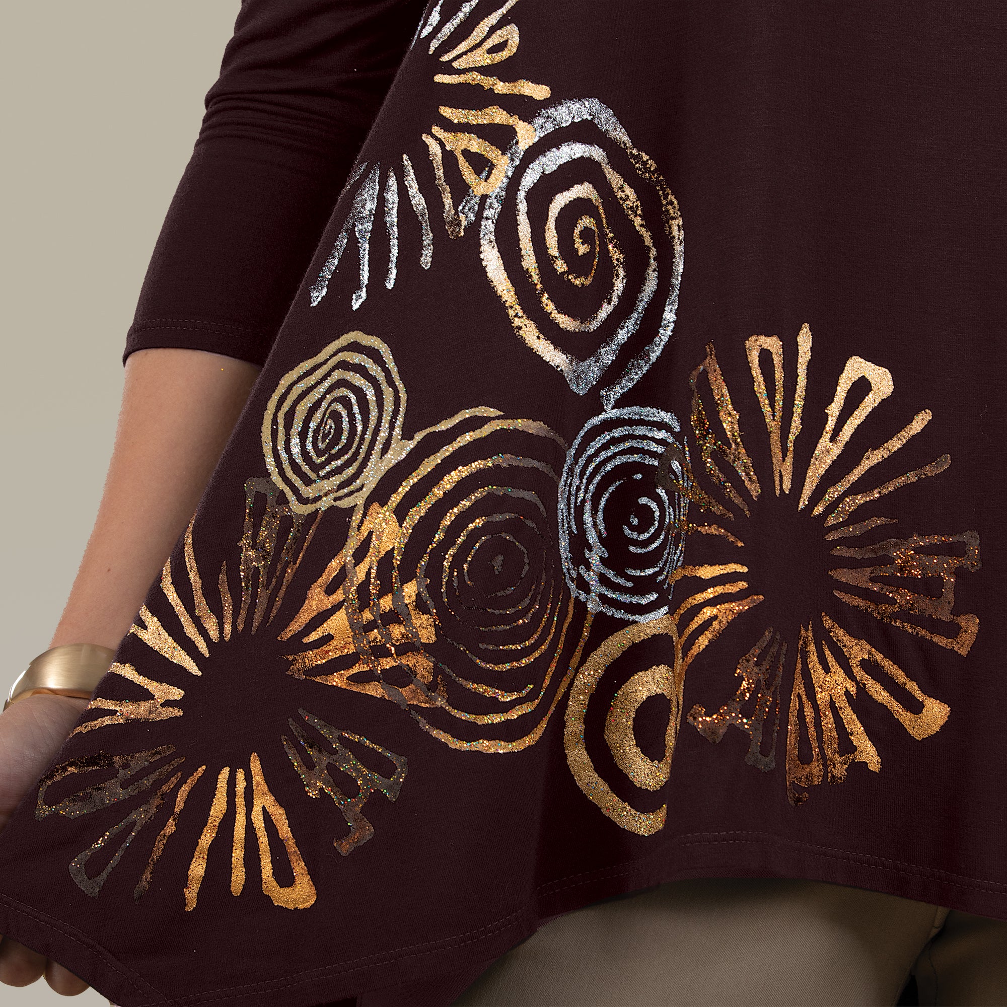 Hand-Painted Around In Circles Blouse