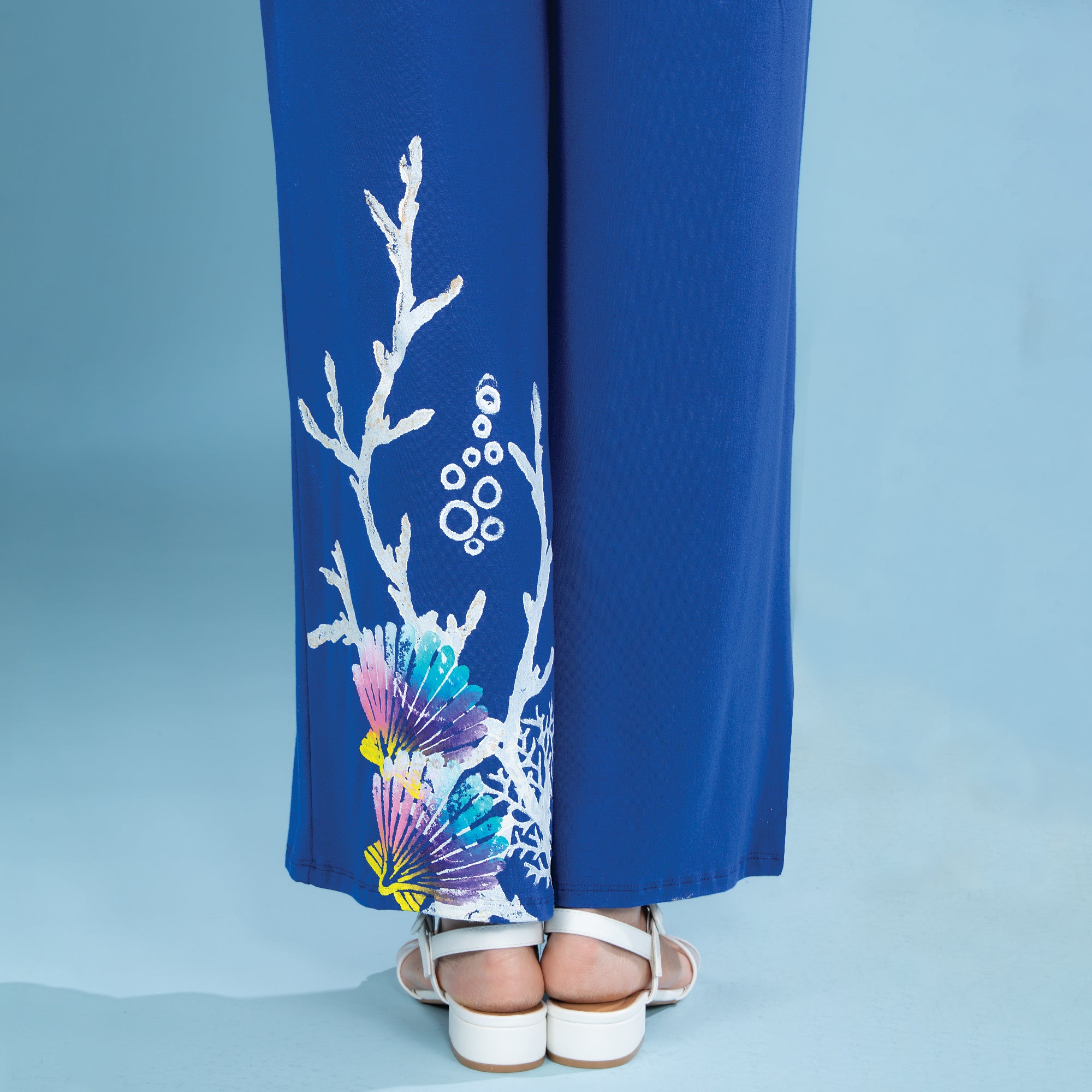 Hand-Painted Coastal Chic Pants