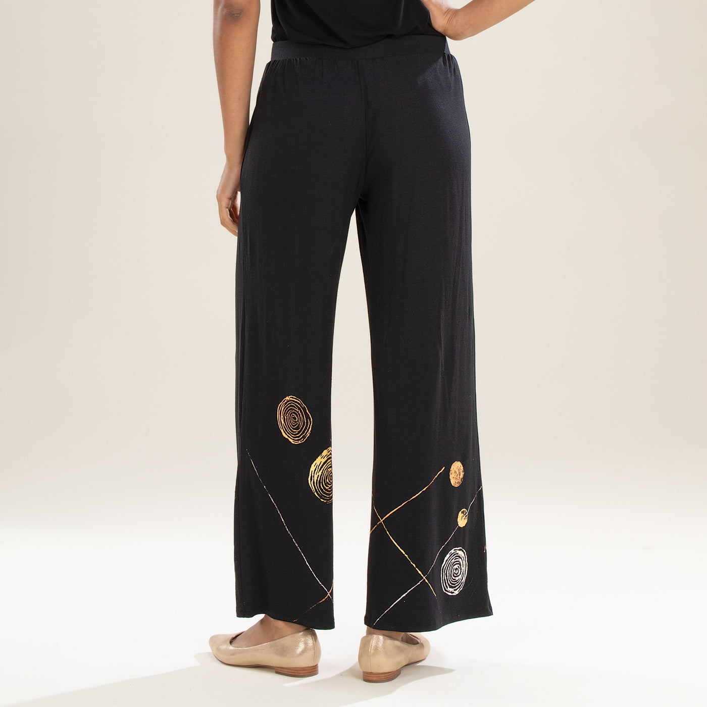 Hand-Painted Full Circle Metallic Pants