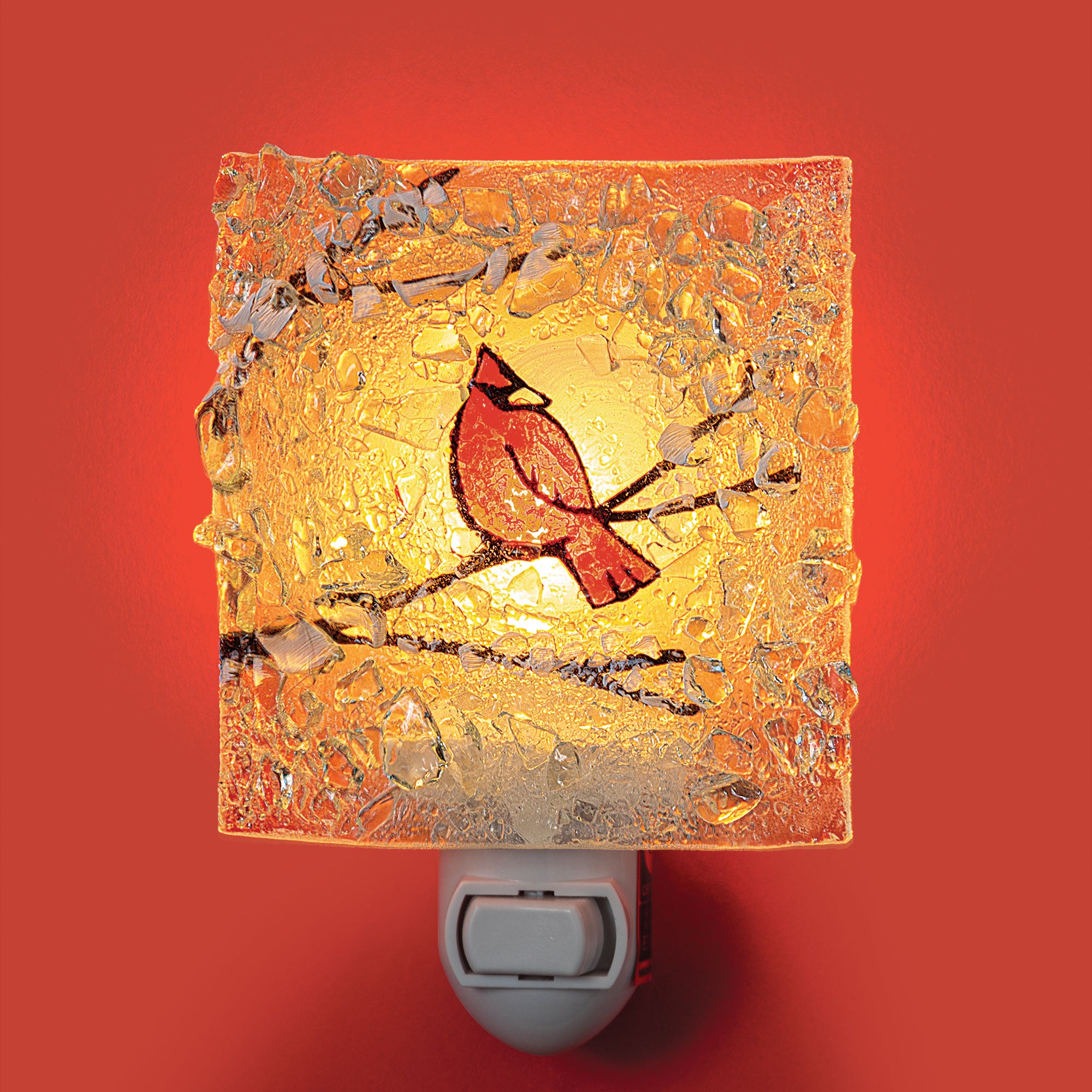 Recycled high quality Glass Cardinal Nightlight