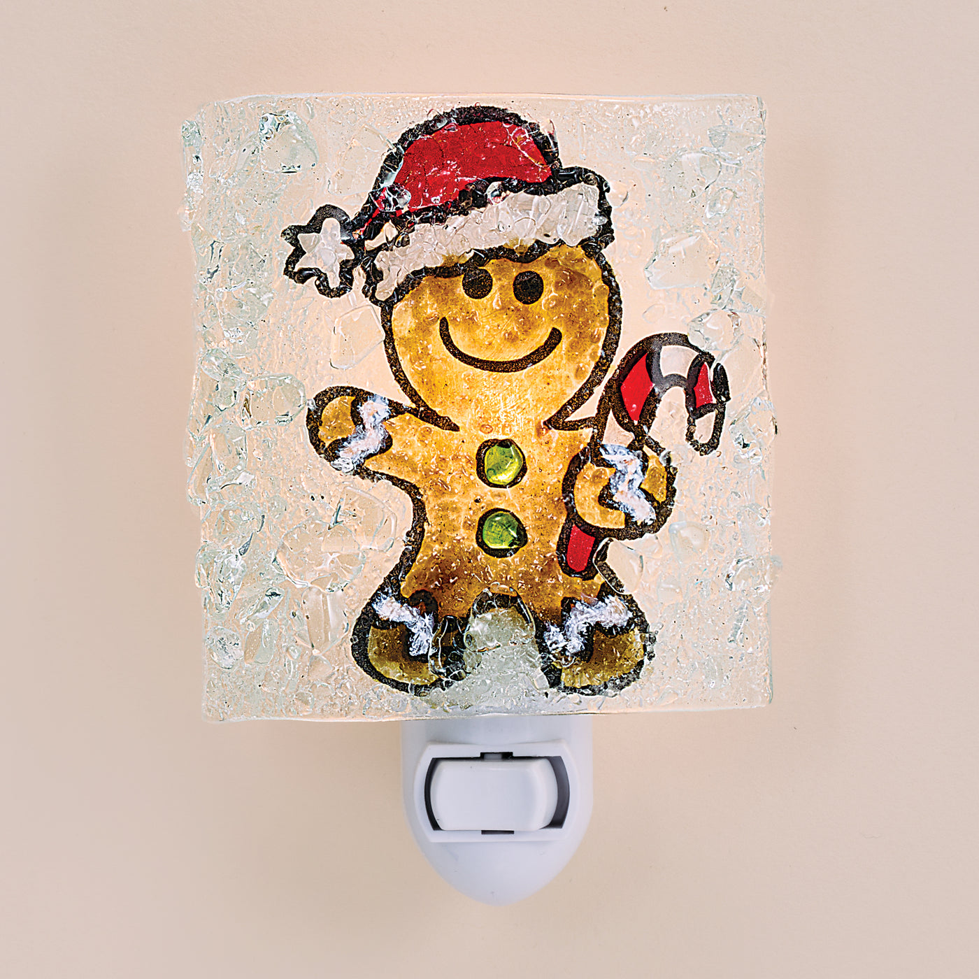 Recycled Glass Gingerbread Man Nightlight