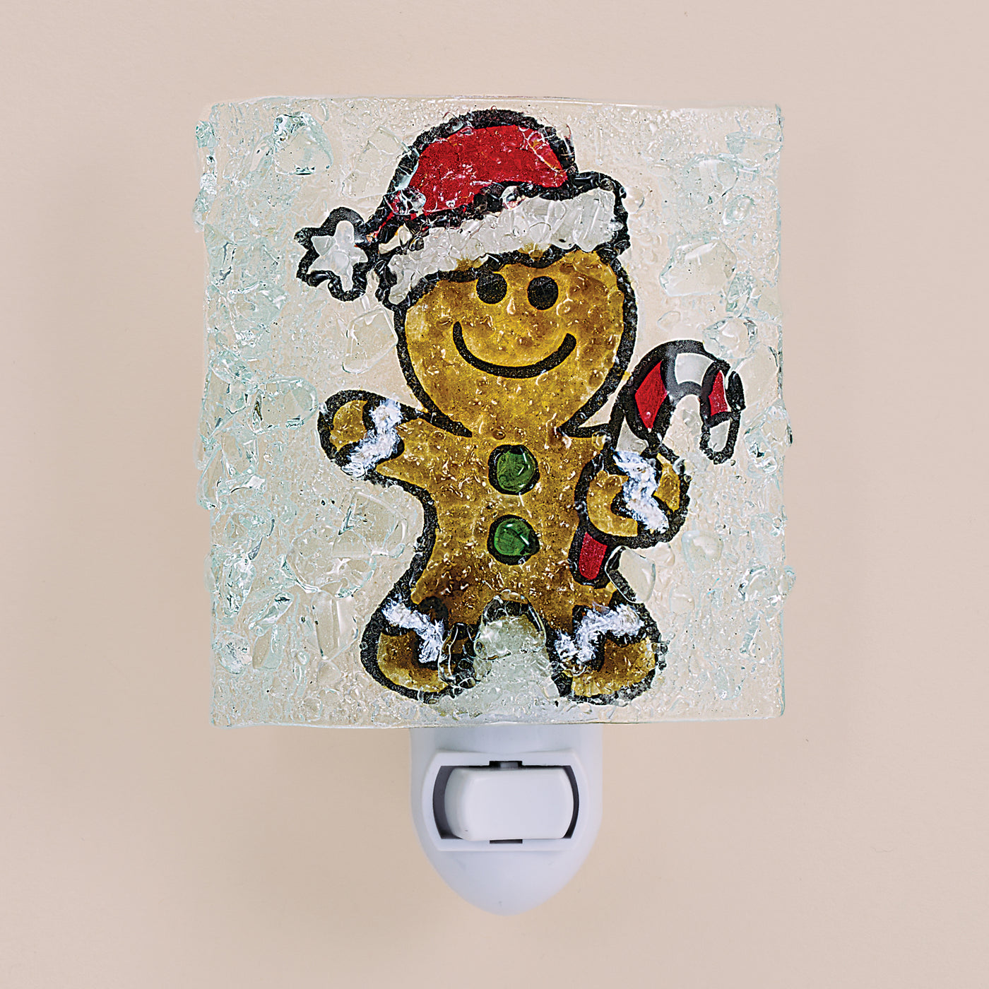 Recycled Glass Gingerbread Man Nightlight