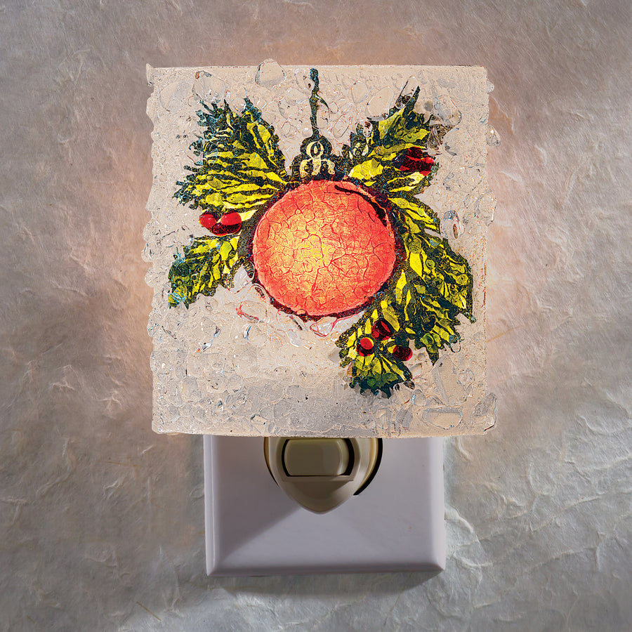 Recycled Glass Christmas Ornament Nightlight