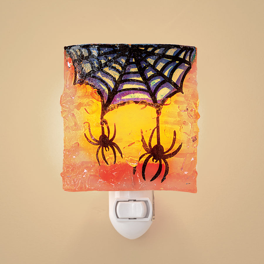 Recycled Glass Spider Web Nightlight