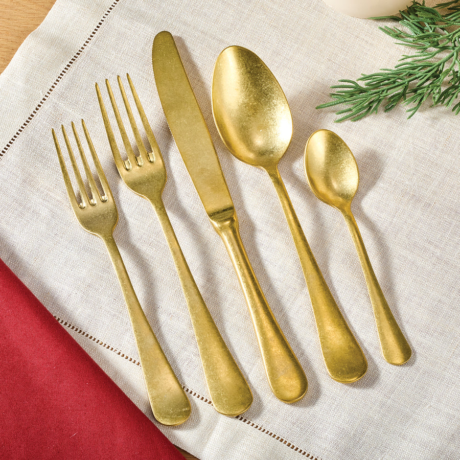 Matte Gold Flatware Set