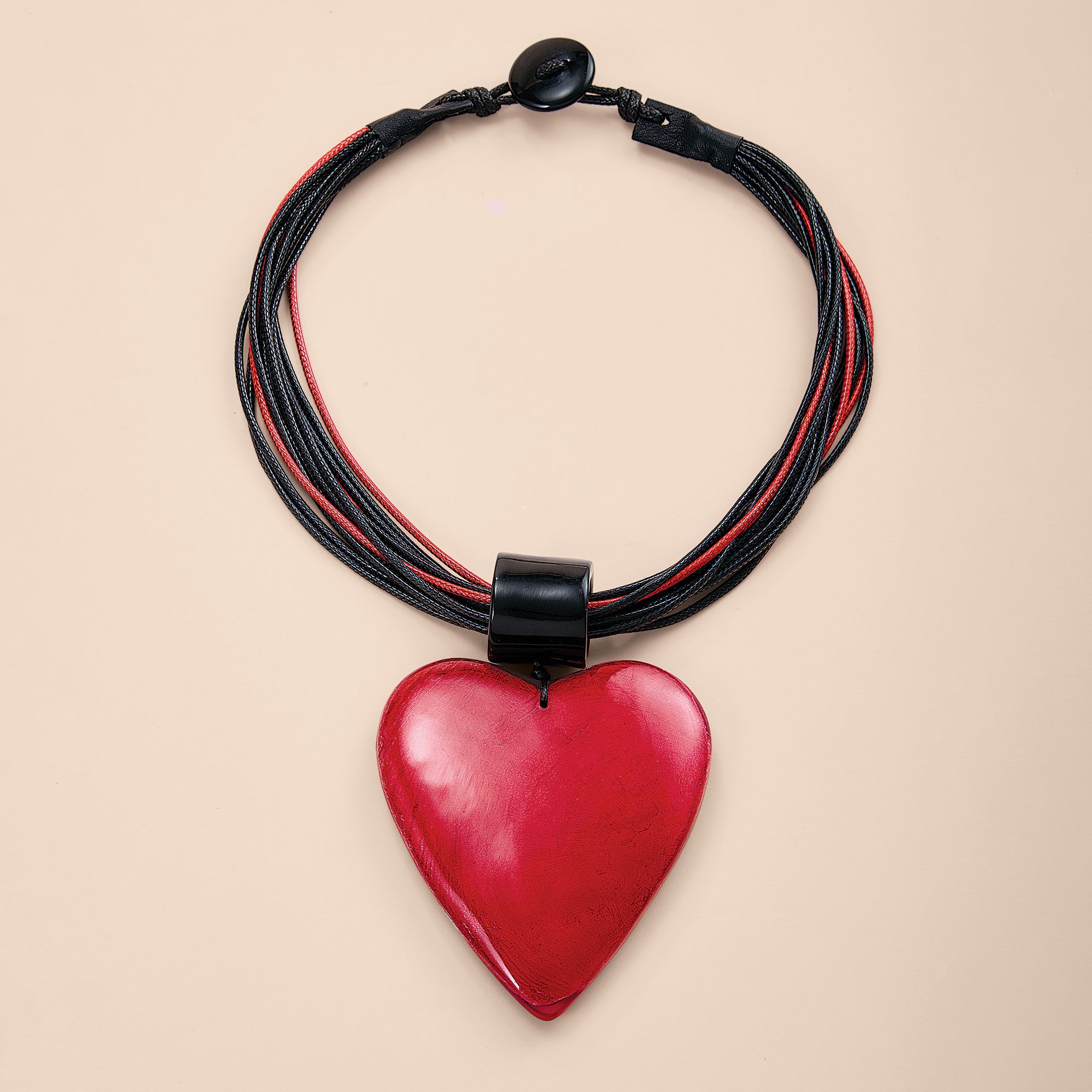 Crimson Heart Statement Necklace