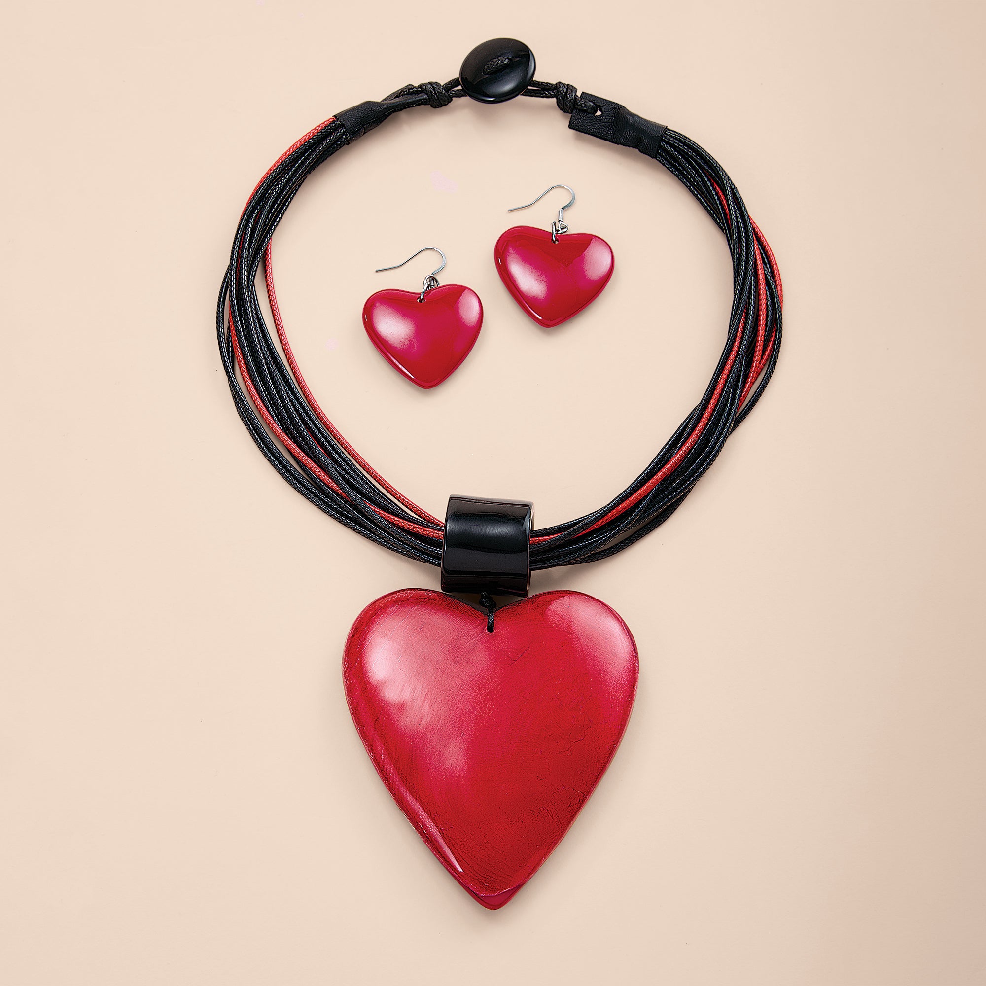 Crimson Heart Statement Necklace