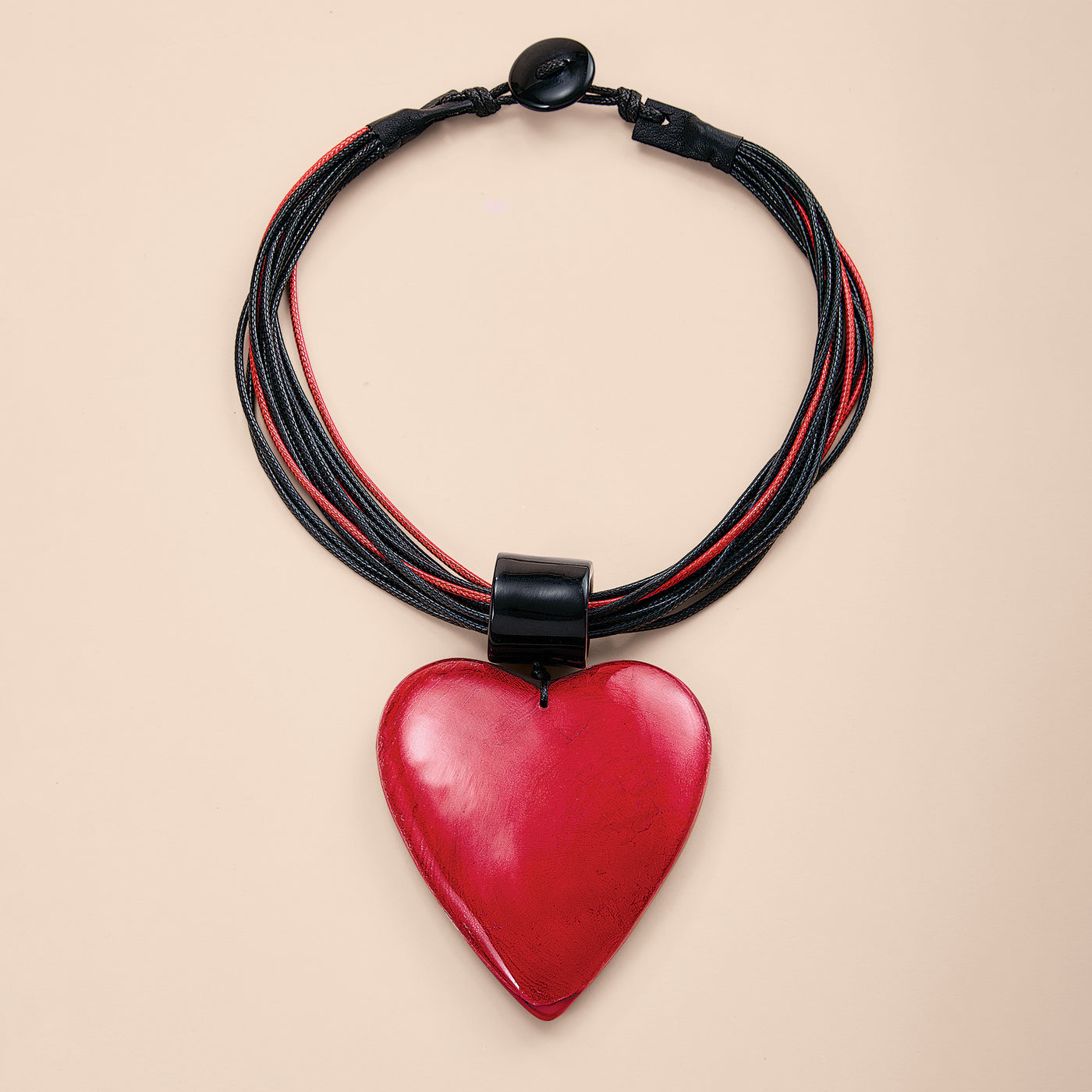 Crimson Heart Statement Necklace & Earrings Set (Preorder)