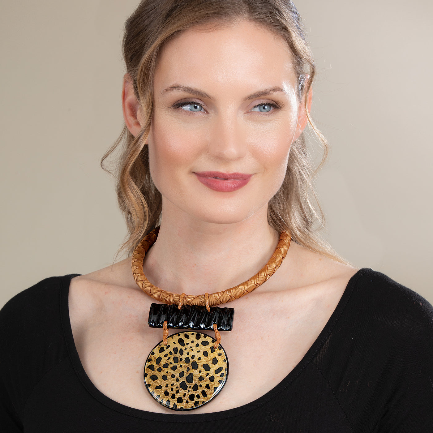 Animal Print Statement Necklace