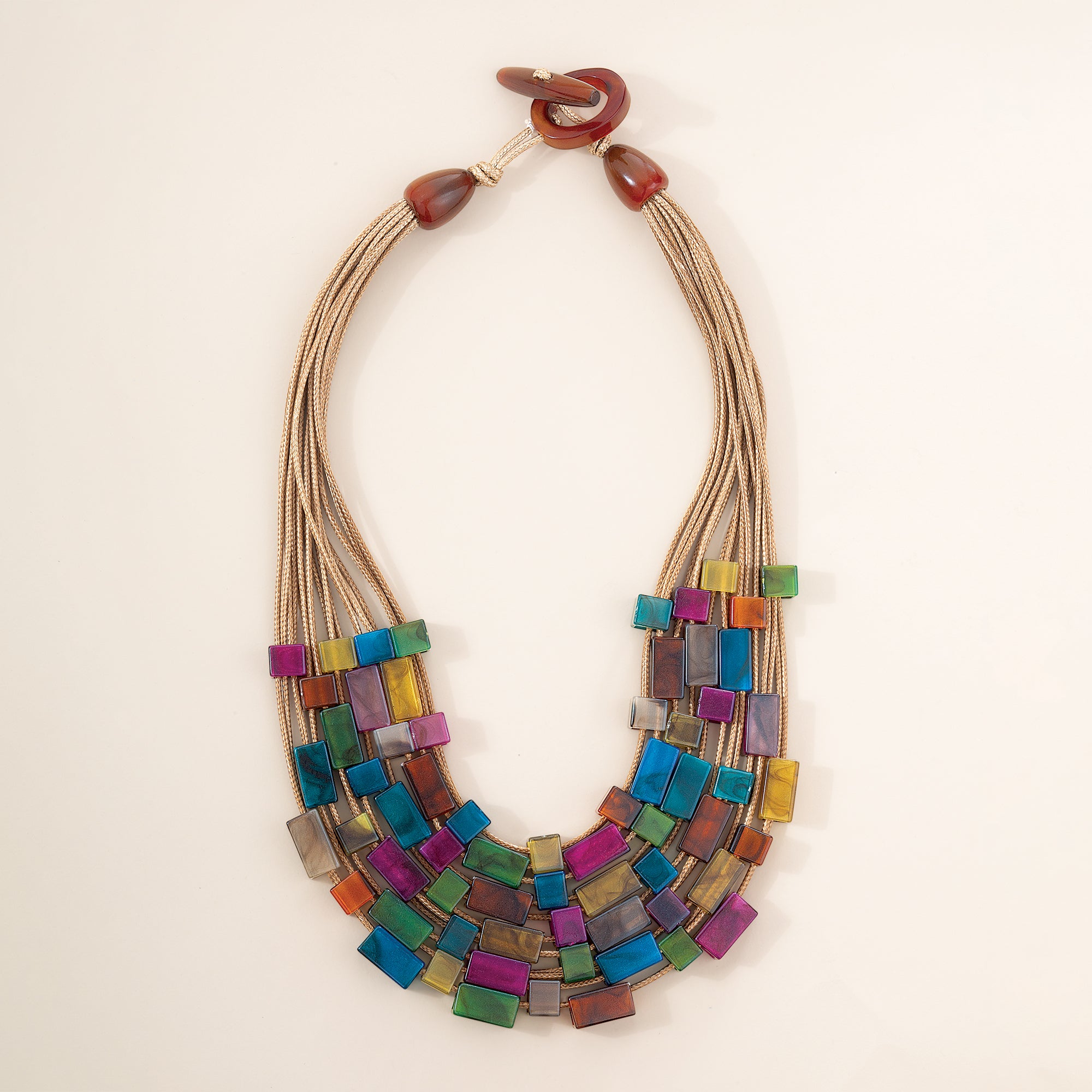 Beaded Multi-Strand Statement Necklace