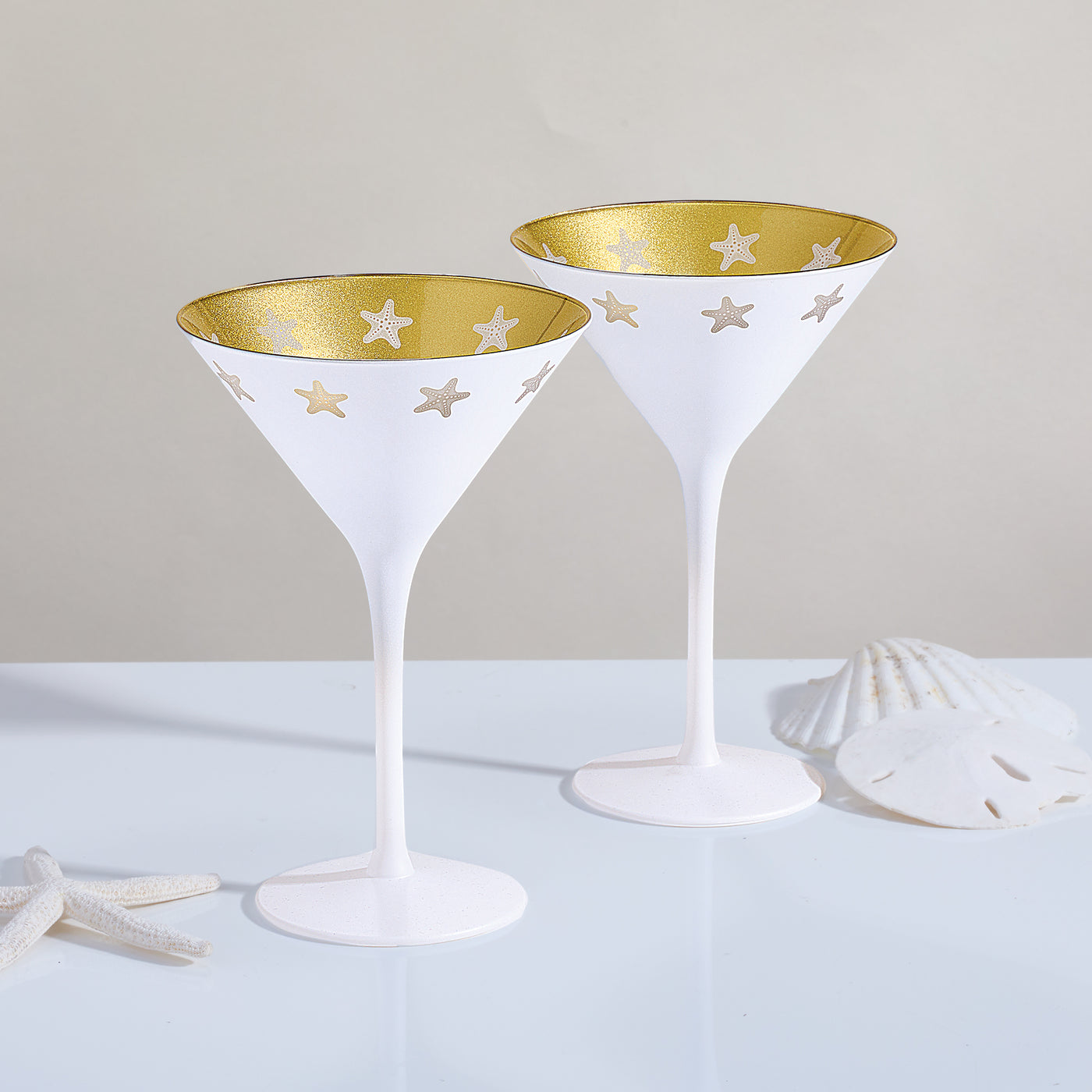 Dancing Starfish Martini Glasses Set Of 4