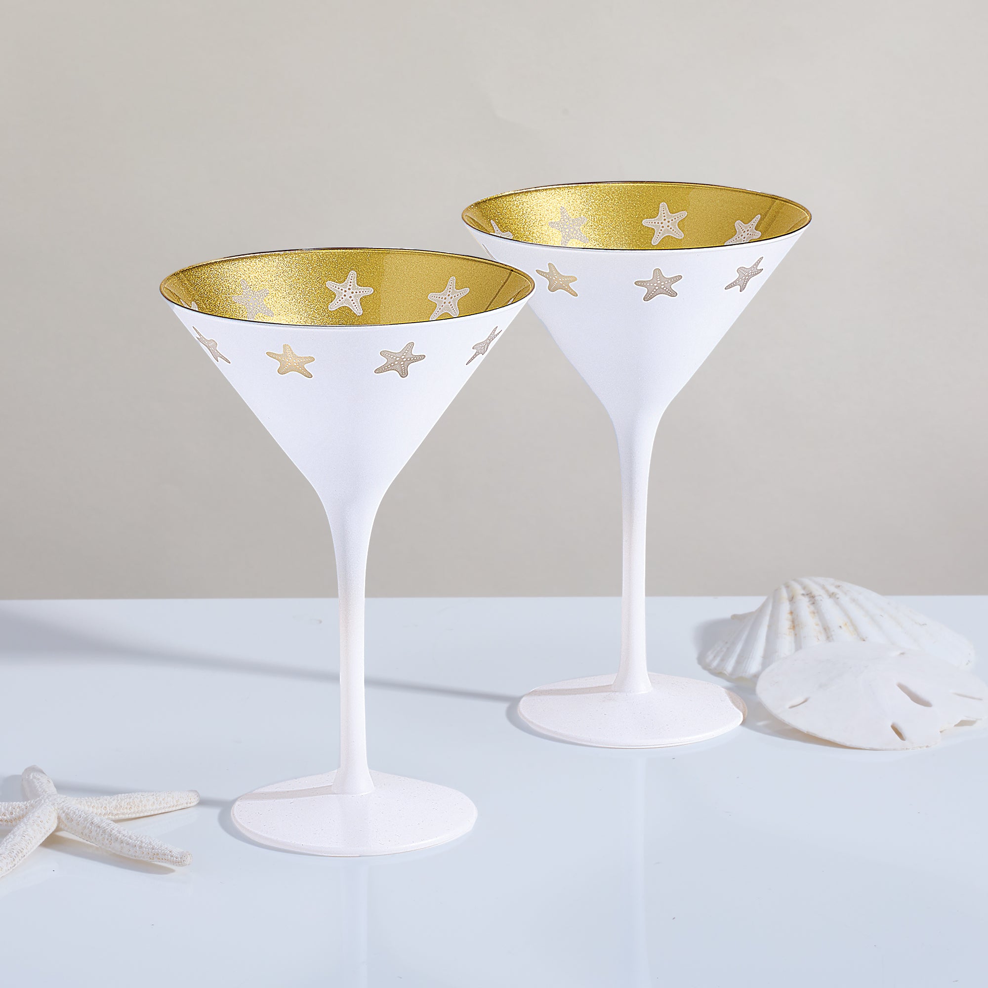 Dancing Starfish Martini Glasses Set Of 4