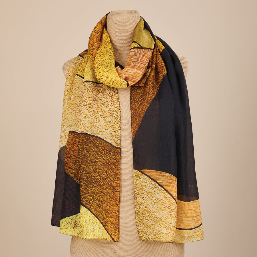 Golden Sunrise Silk Scarf (Preorder)