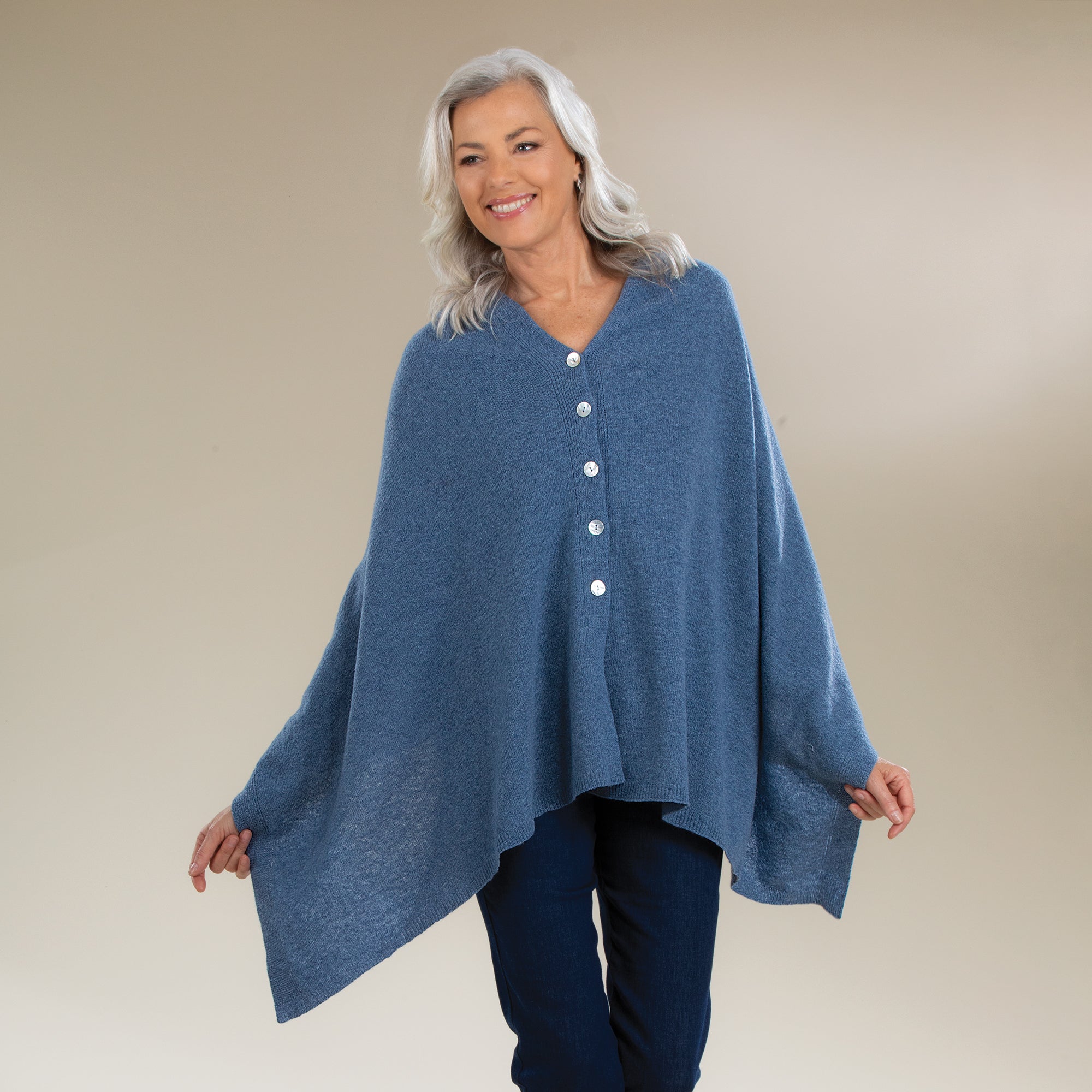 Cozy Lambswool Blue Shawl