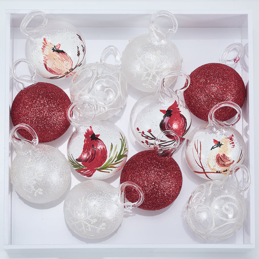 Hand-Blown Venetian Glass Cardinale Holiday Tree