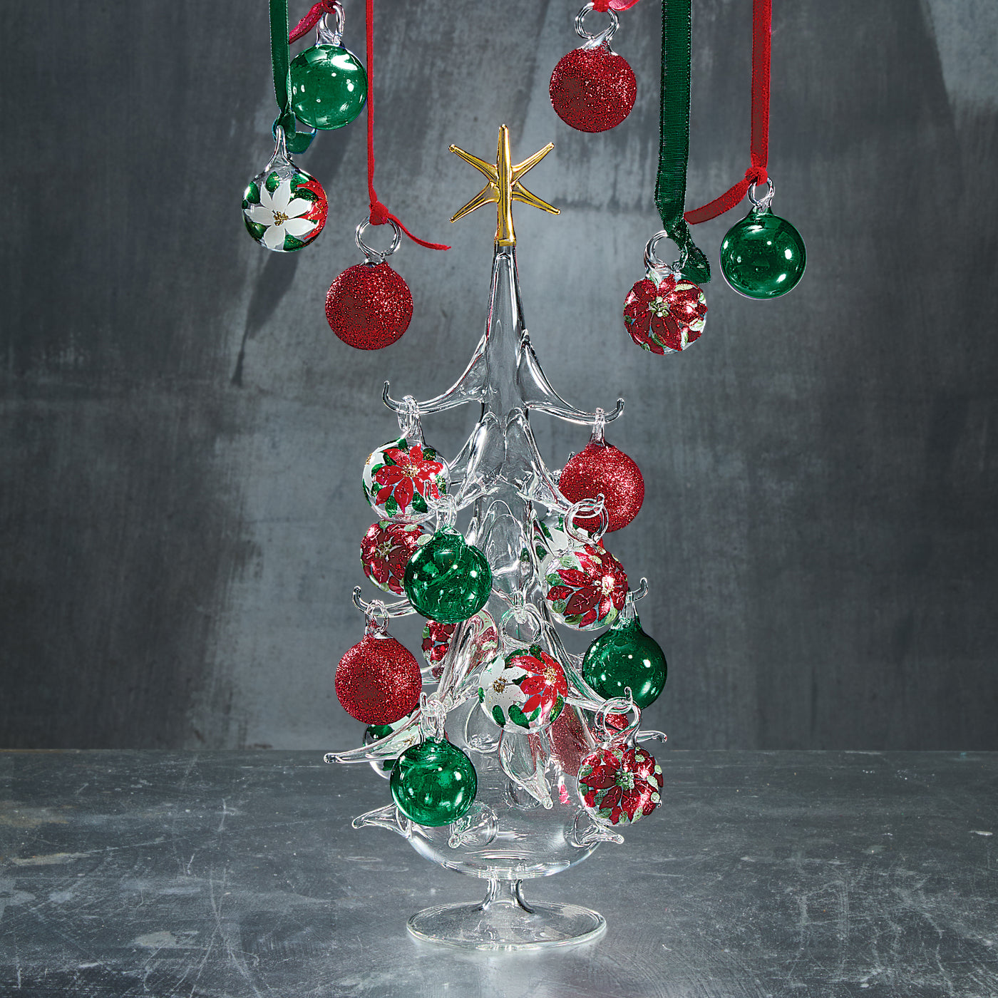 Hand-Blown Venetian Glass Stella Di Natale Christmas Tree (Preorder)