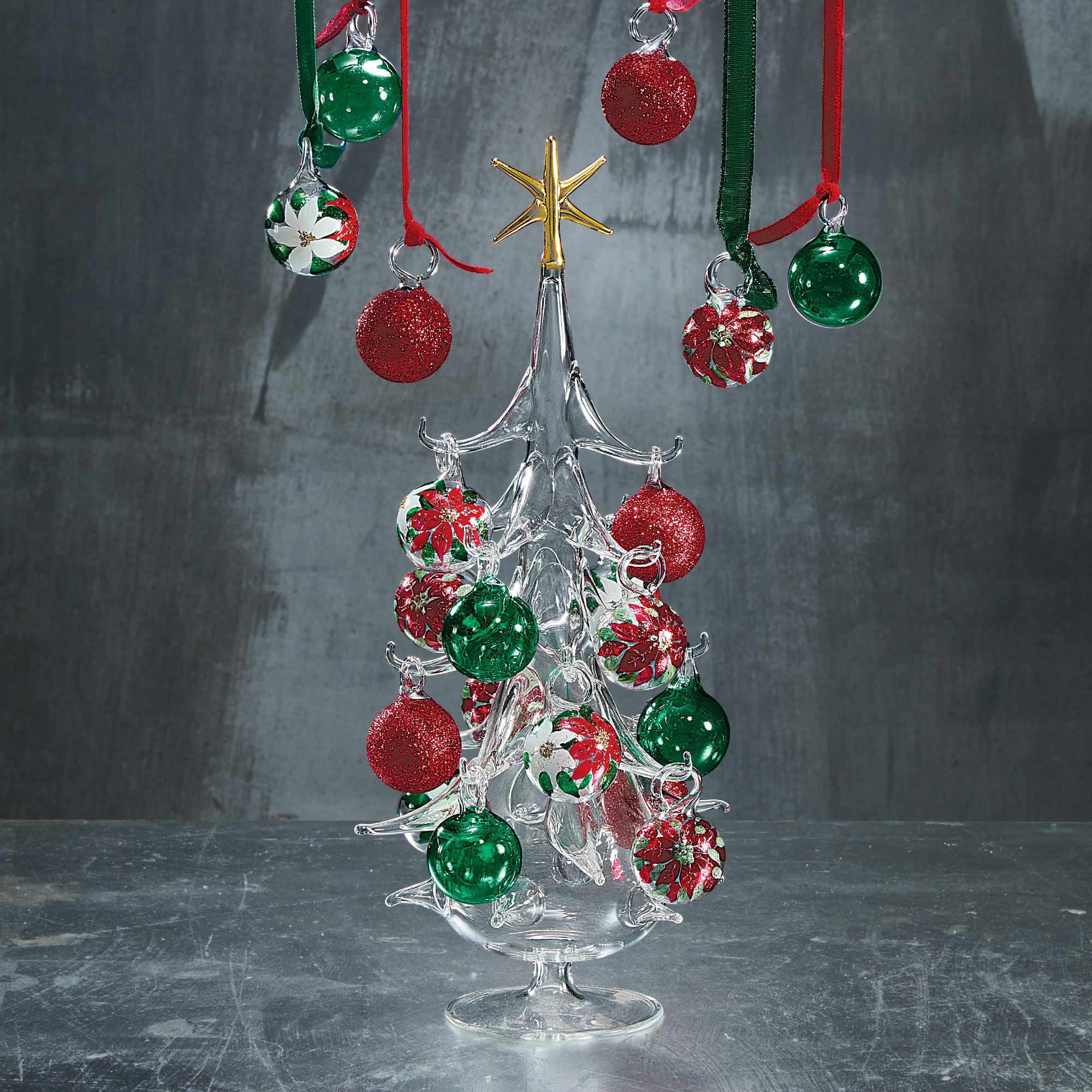 Hand-Blown Venetian Glass Stella Di Natale Christmas Tree (Preorder)