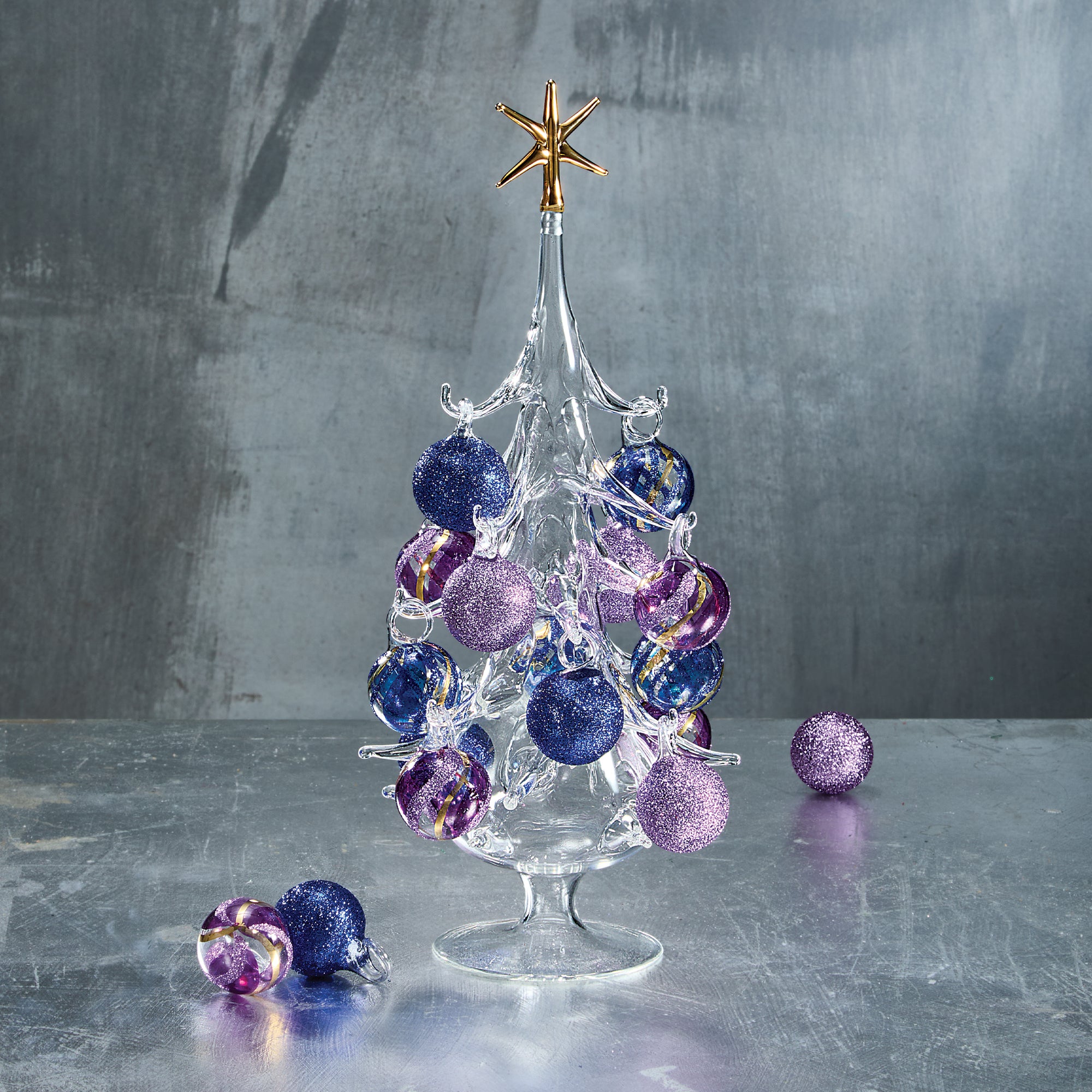 Hand-Blown Venetian Glass Pietra Preziosa Christmas Tree