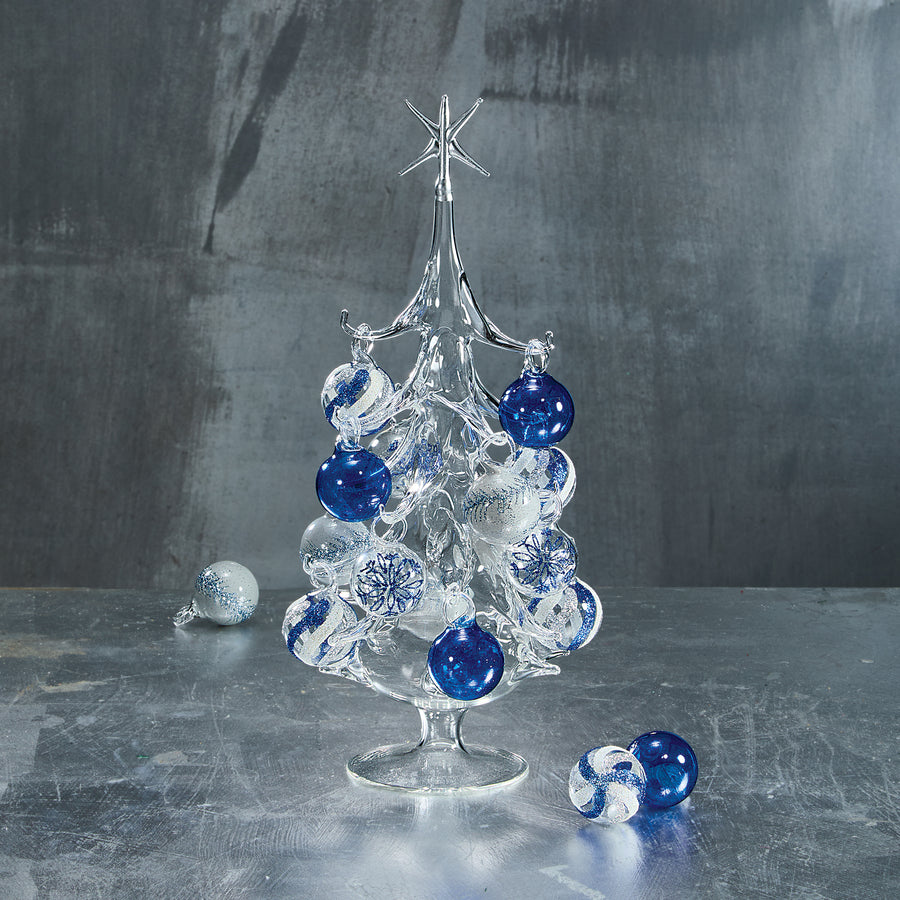 Hand-Blown Venetian Glass Stella D'Argento Christmas Tree