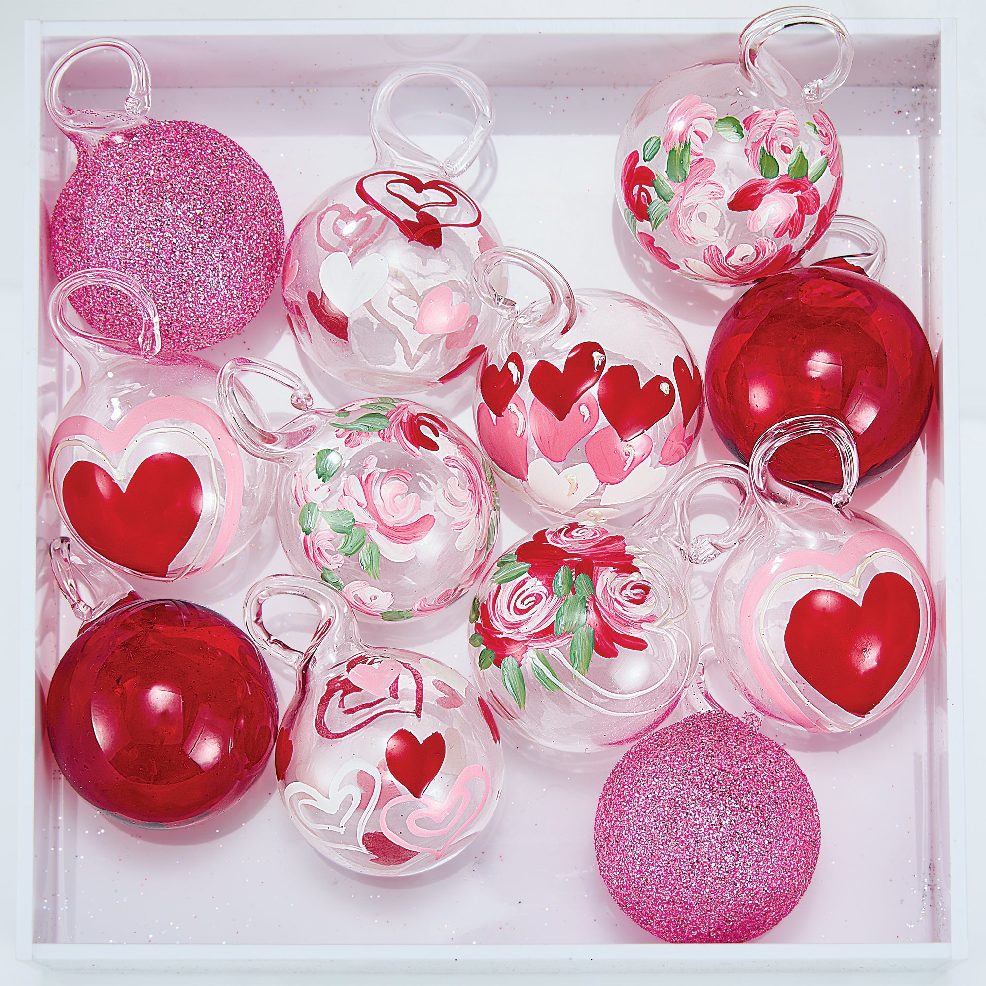 Hand-Blown Venetian Glass Amore Valentine Tree