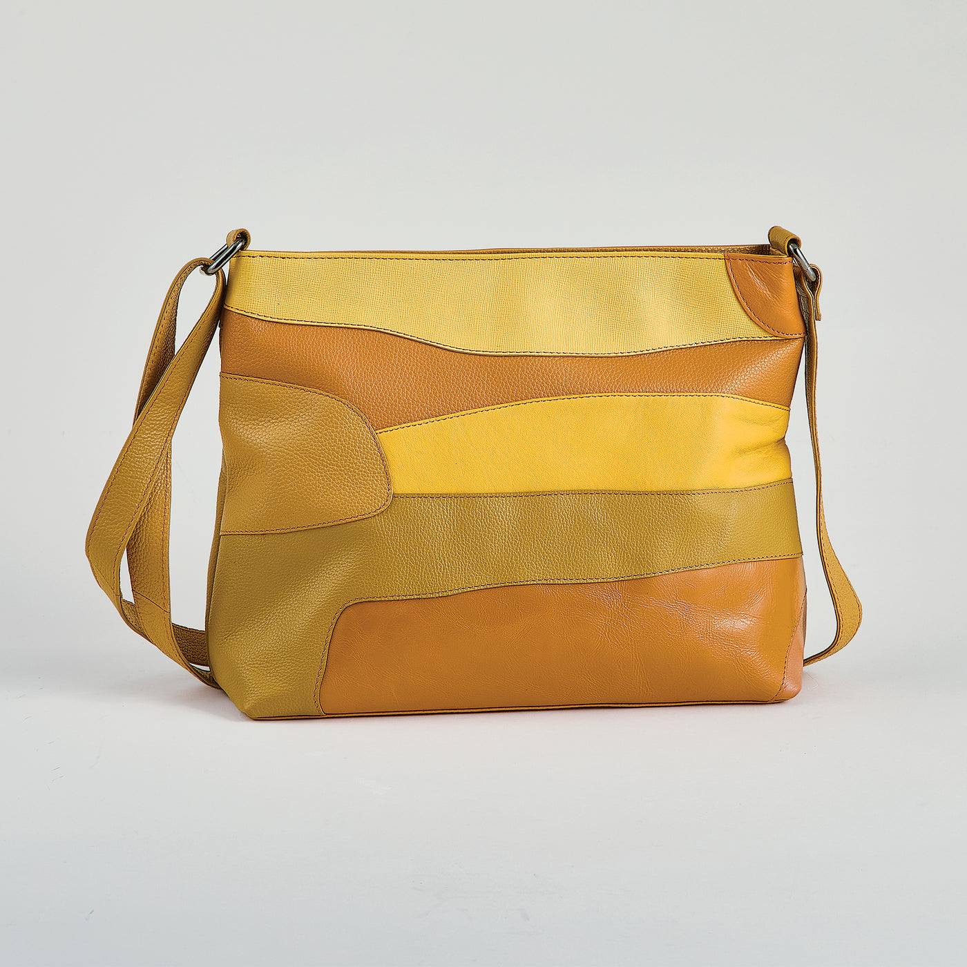 Yellow Tourmaline Mixed Leather Crossbody (Preorder)