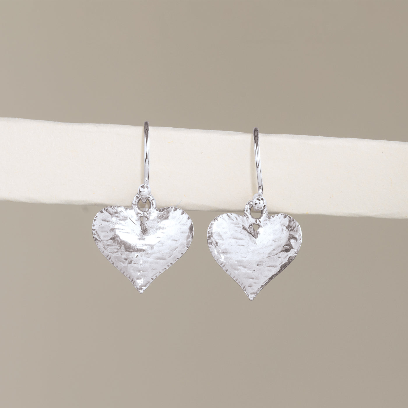 Be Still My Heart Textured Heart Earrings