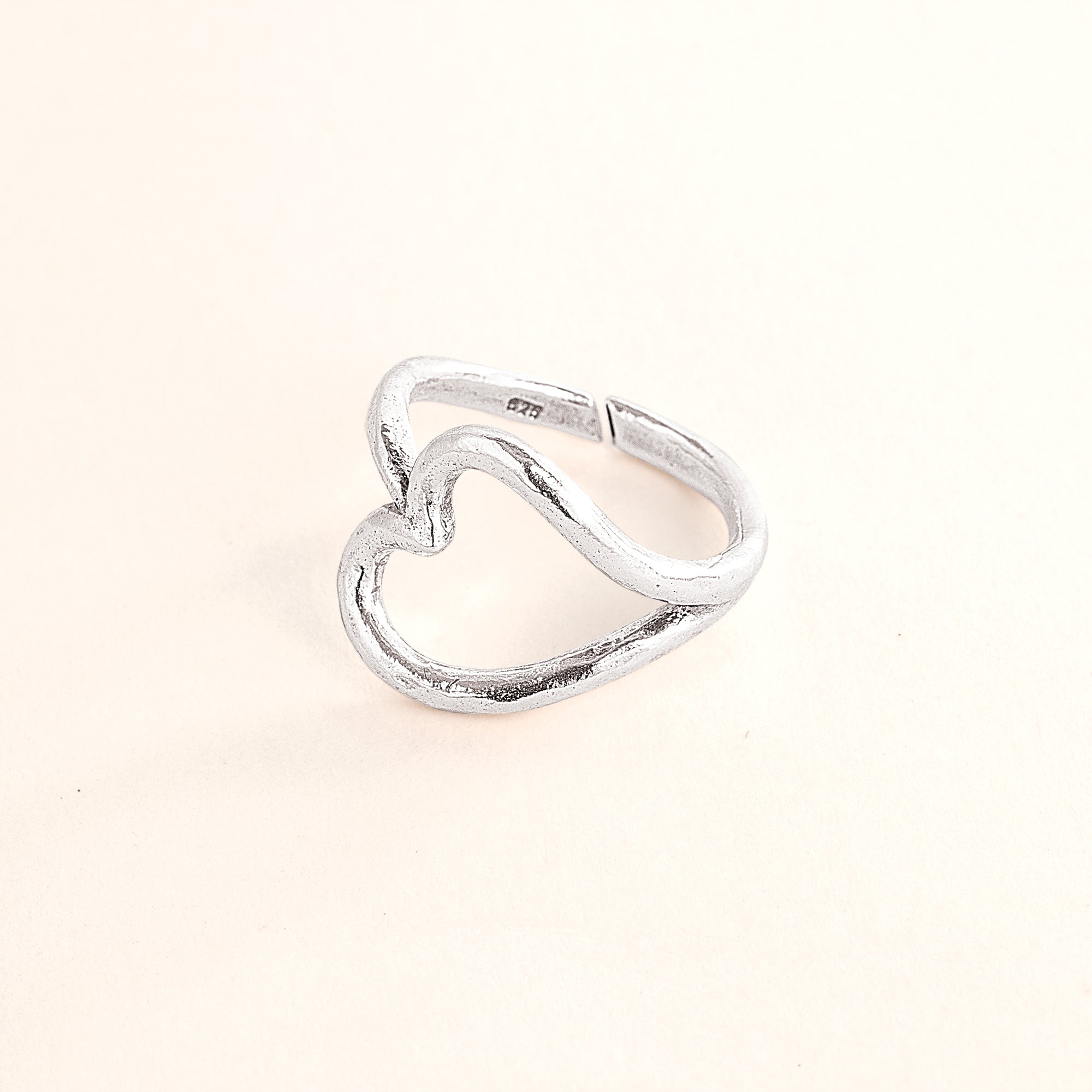 Sterling Silver Open Your Heart Ring