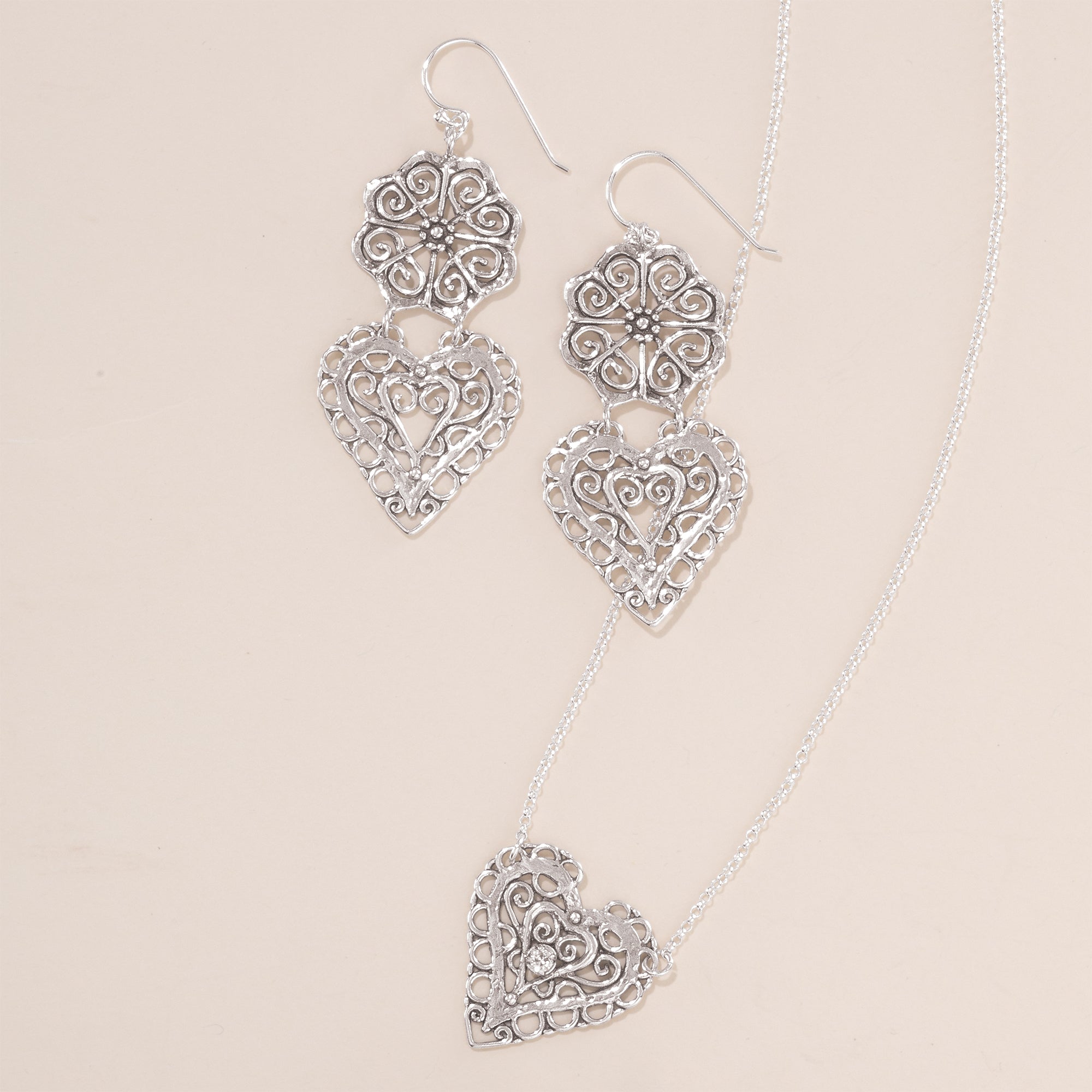 Be Still My Heart Filigree Heart Necklace