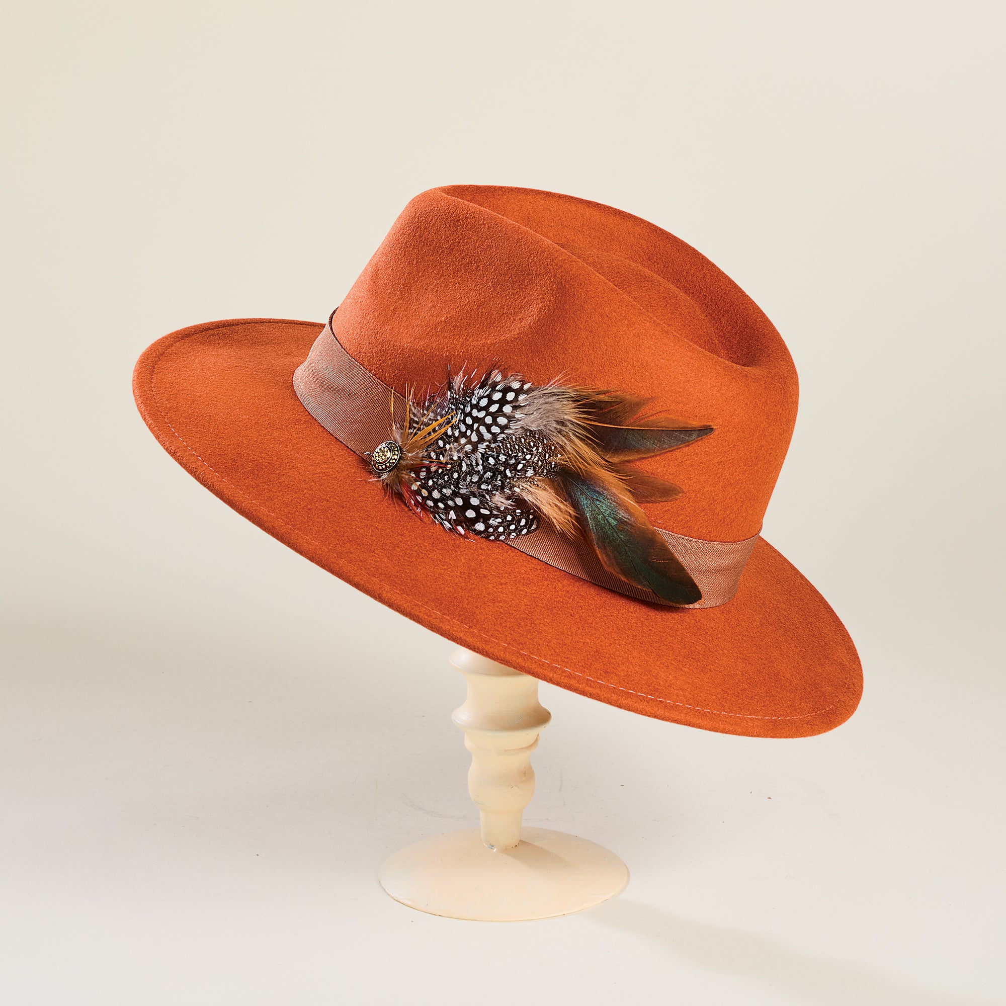 Ramona Rustic Feathered Fedora