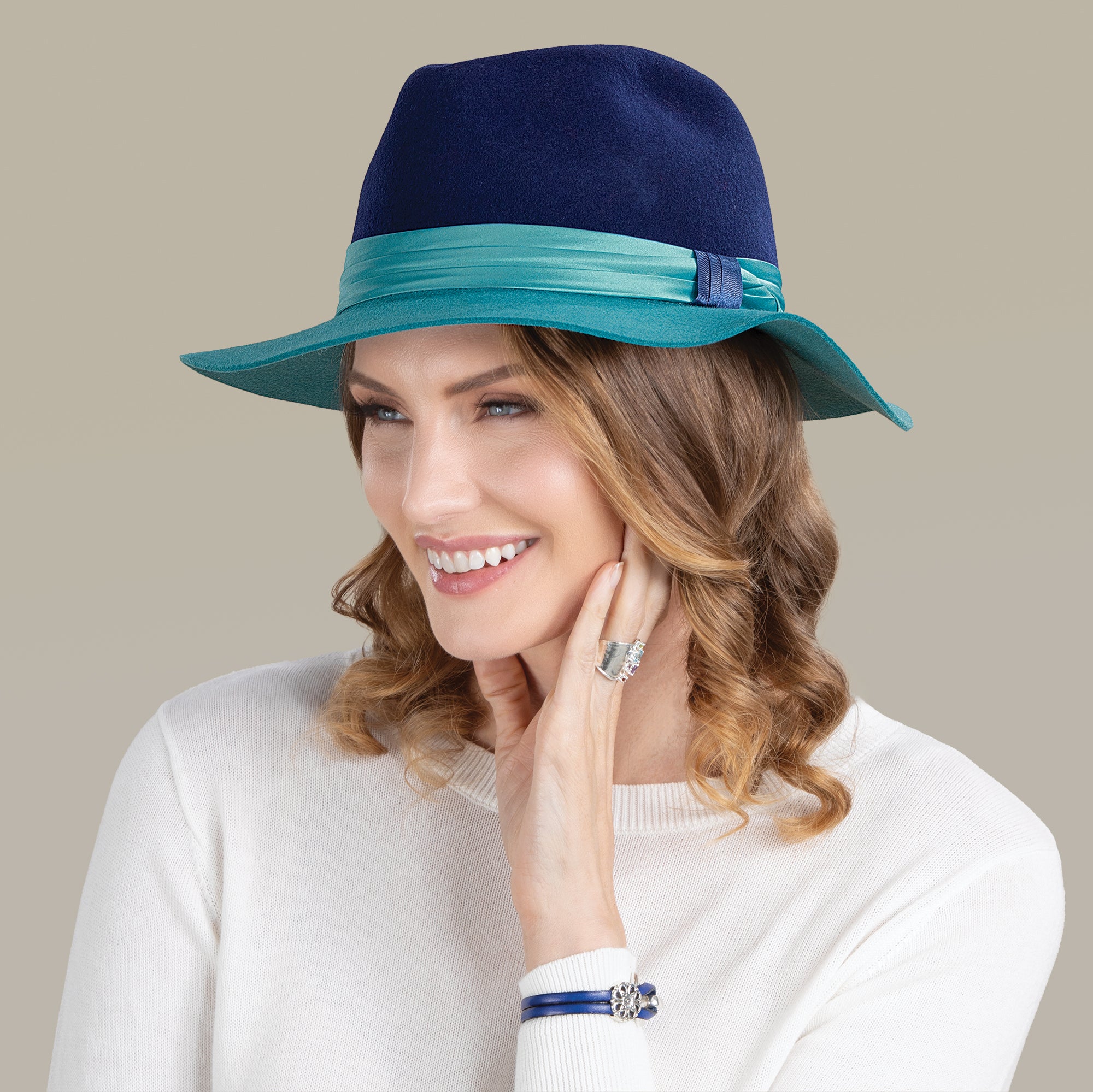 Aurelia Two-Tone Fedora (Preorder)